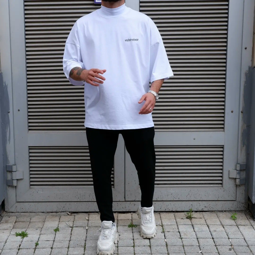 Wsw Boğaz Detaylı Oversize Tshirt