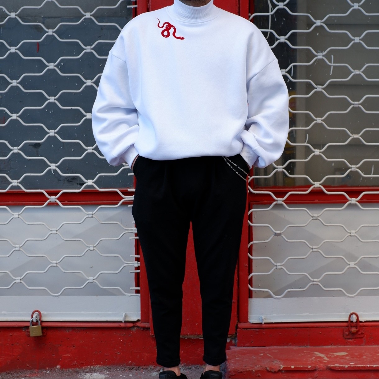 Snake Ekstra Oversize Boğazlı Sweatshirt