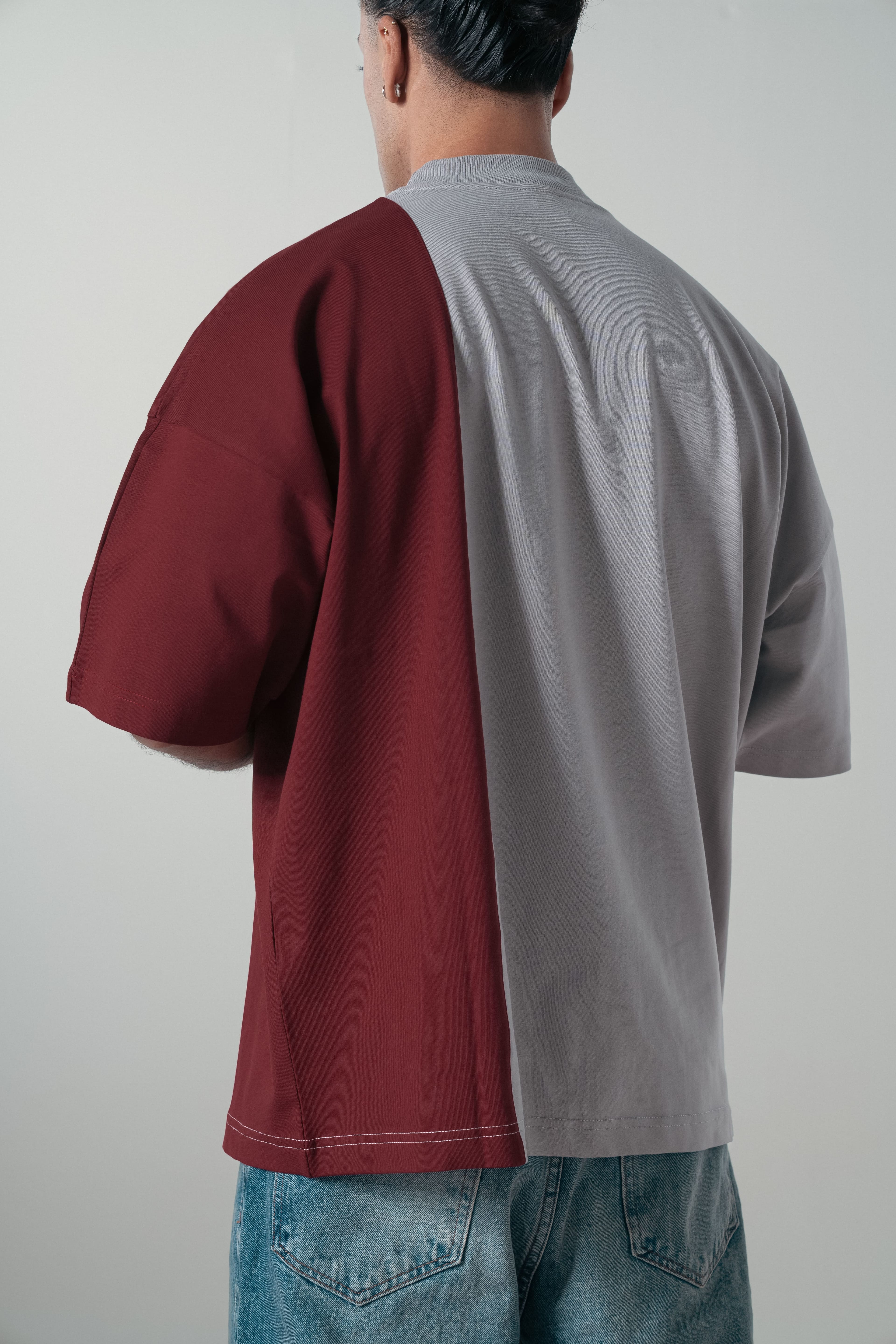 Waybstreetwear Parçalı Extra Oversize Tshirt