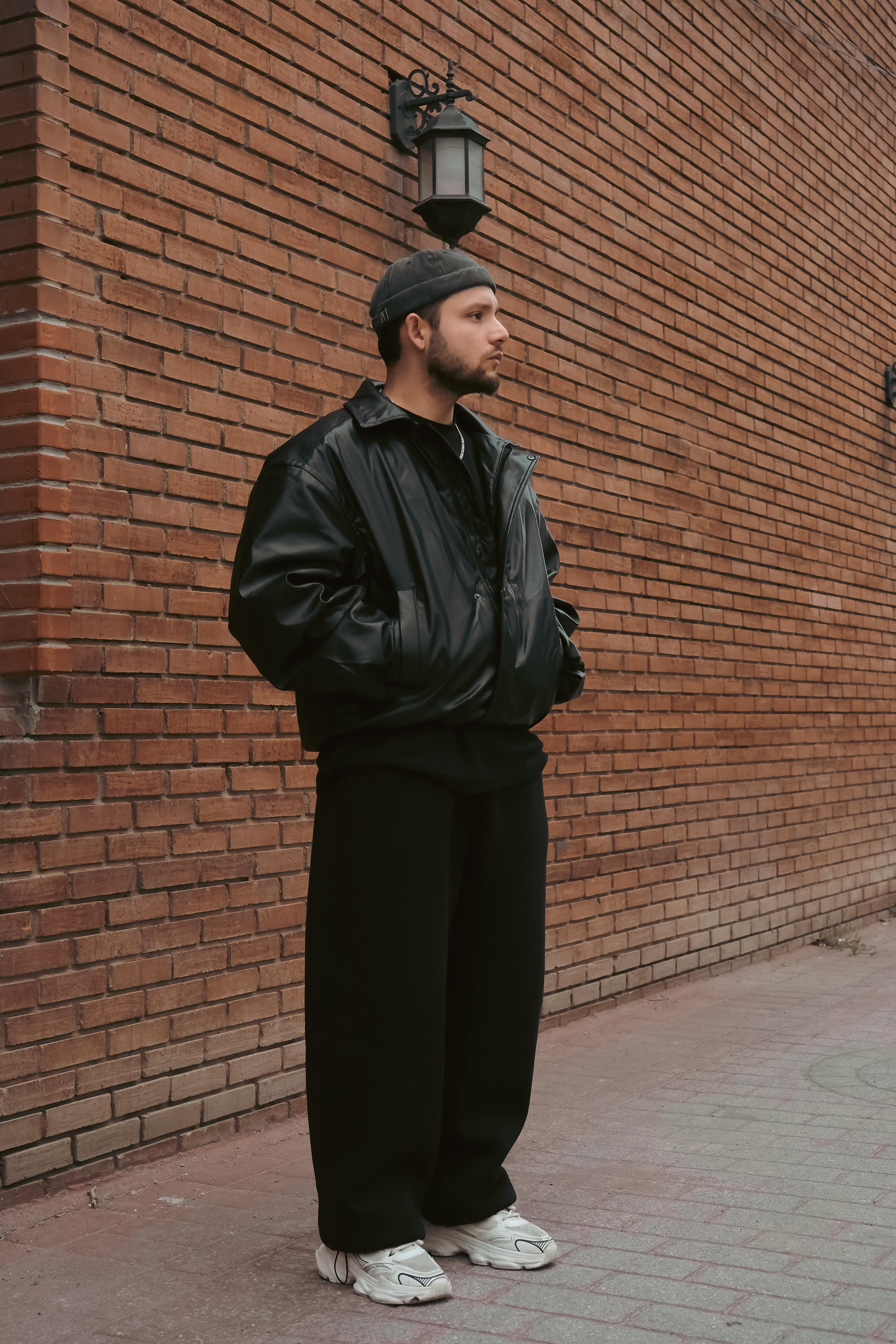 Siyah Oversize Deri Ceket