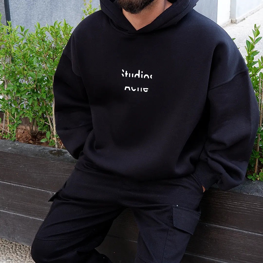 Studio Acne Black Oversize Hoodie