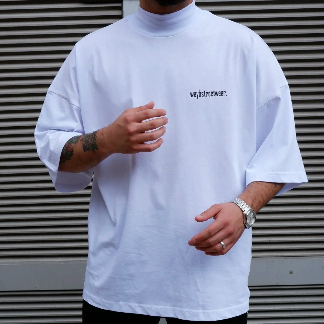 Wsw Boğaz Detaylı Oversize Tshirt