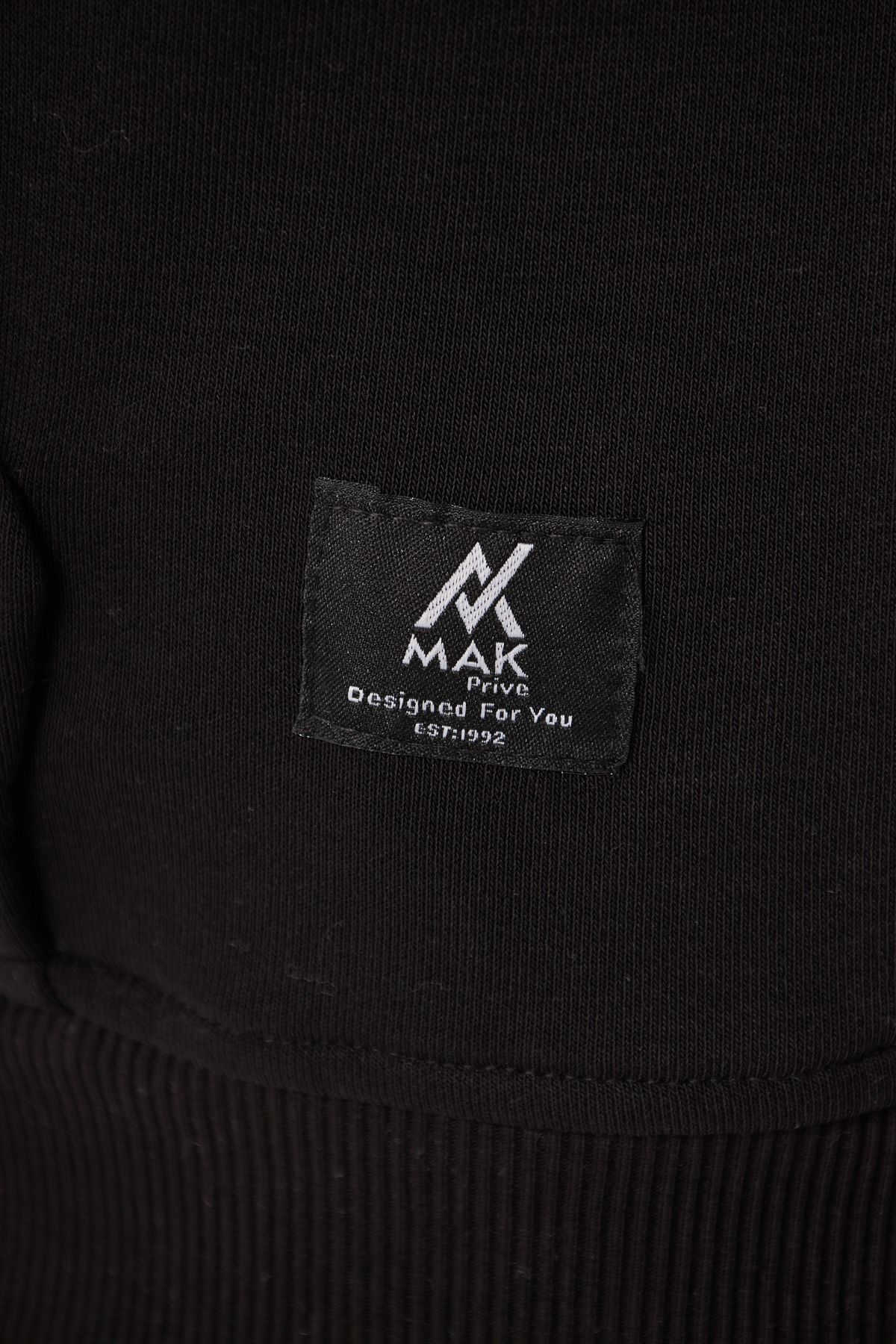 MAK Oversize Unisex Fermuarlı Hoodie - Şardonsuz