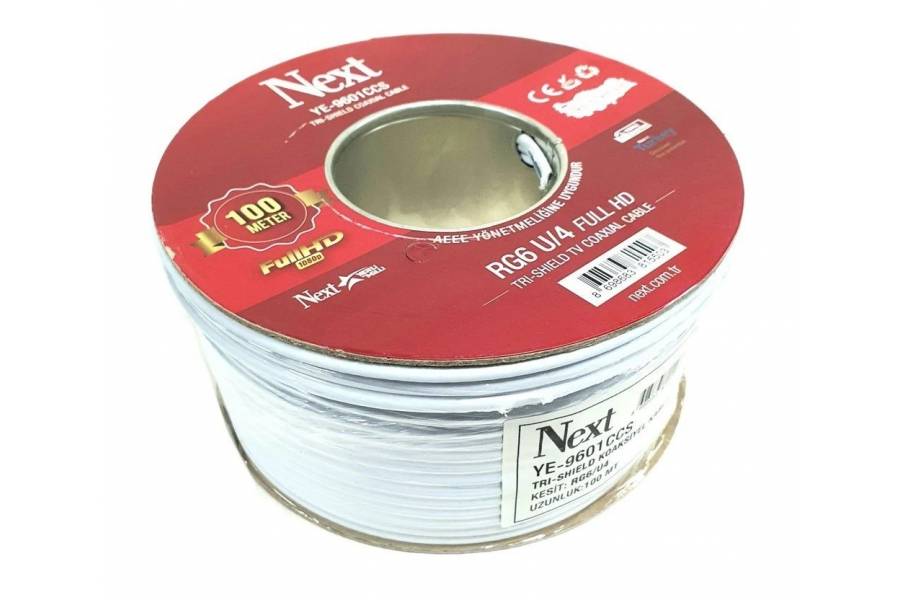NEXT YE-9601 RG6-U4 HD Trishield Anten Kablosu 100Metre