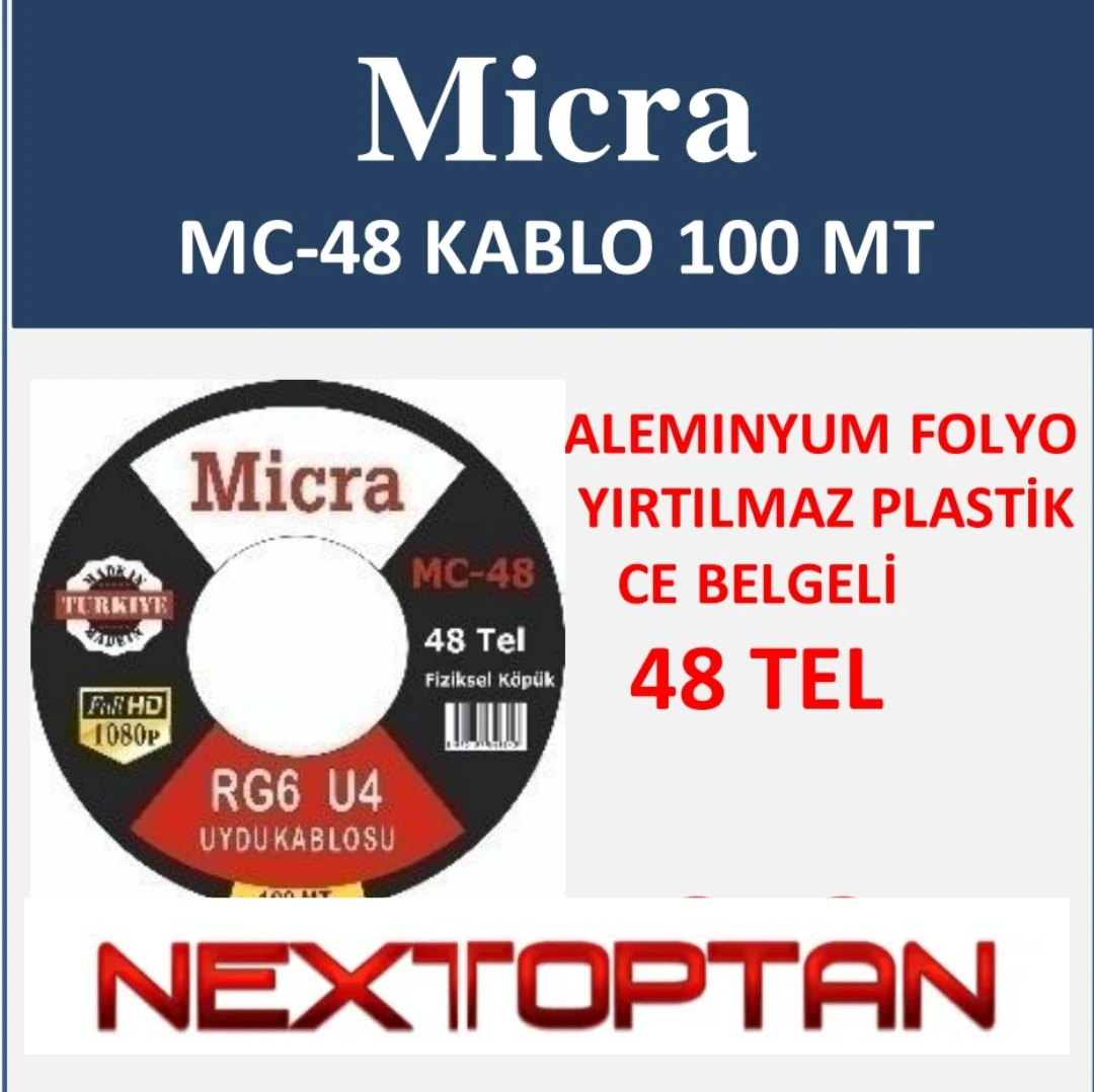 MİCRA 48 TEL ANTEN KABLOSU 100 MT