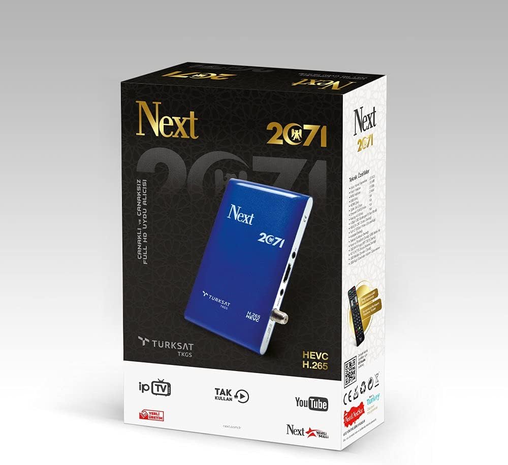 Next 2071 H.265 HEVC Özellikli Çanaklı Çanaksız MPEG4 HD Uydu Alıcısı