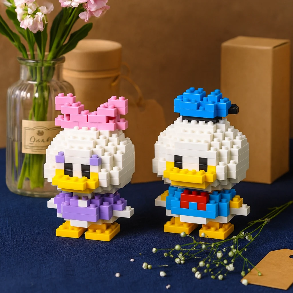 RubikUP - 2'li Set - Yapı Blokları - Donald ve Daisy Duck
