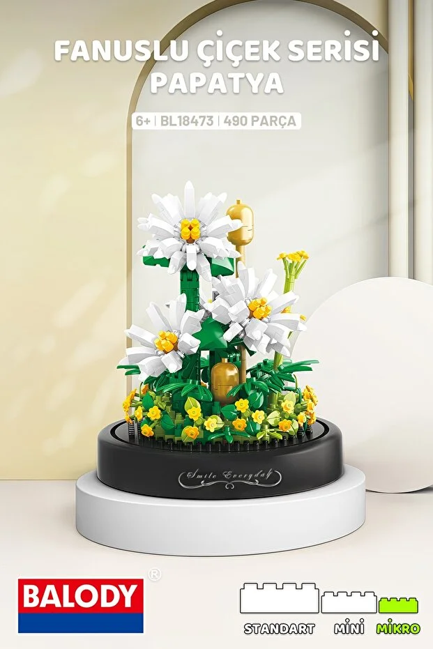 RubikUP - Fanuslu Lego Çiçek - Papatya
