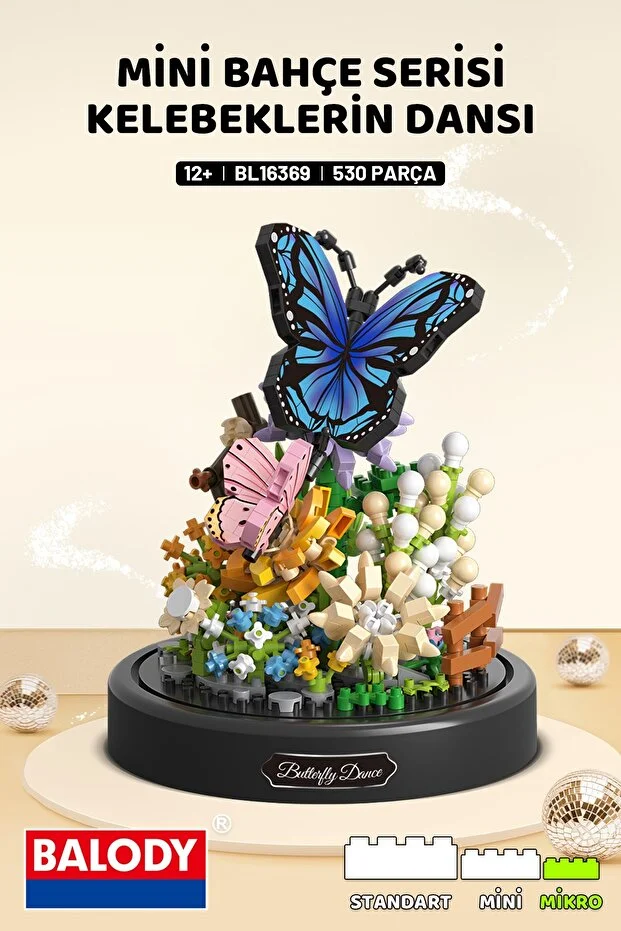 RubikUP - Fanuslu Lego Çiçek - Kelebekler