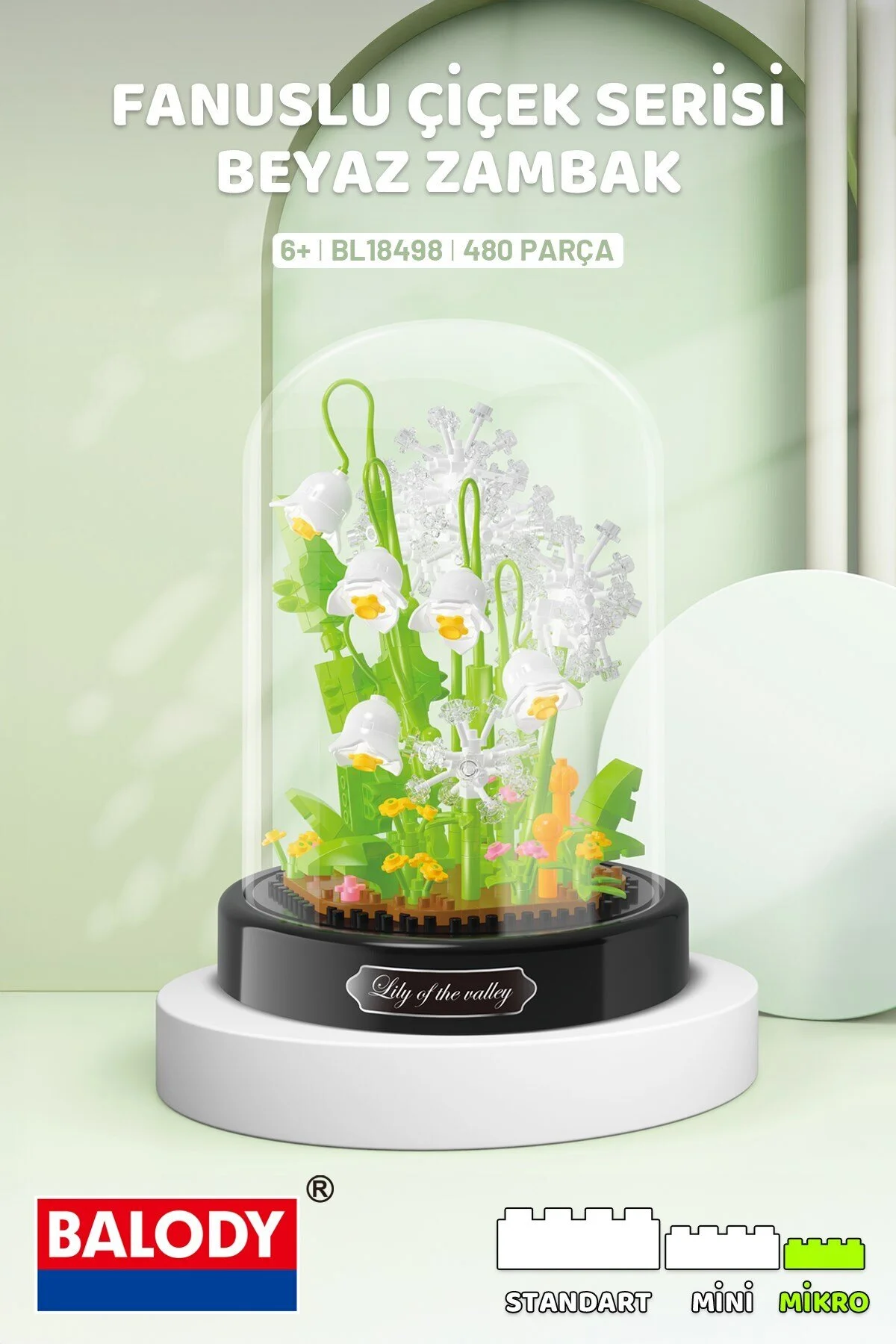 RubikUP - Fanuslu Lego Çiçek - Zambak