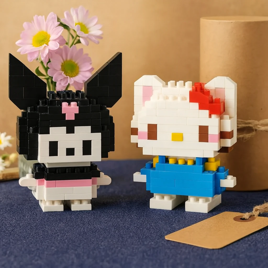 RubikUP - 2'li Set - Yapı Blokları - Kuromi ve Hello Kitty