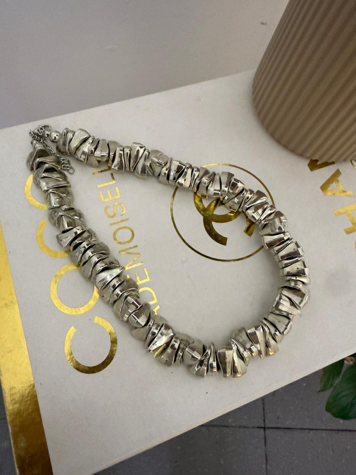 Vintage Model Silver Renk Kolye 1251