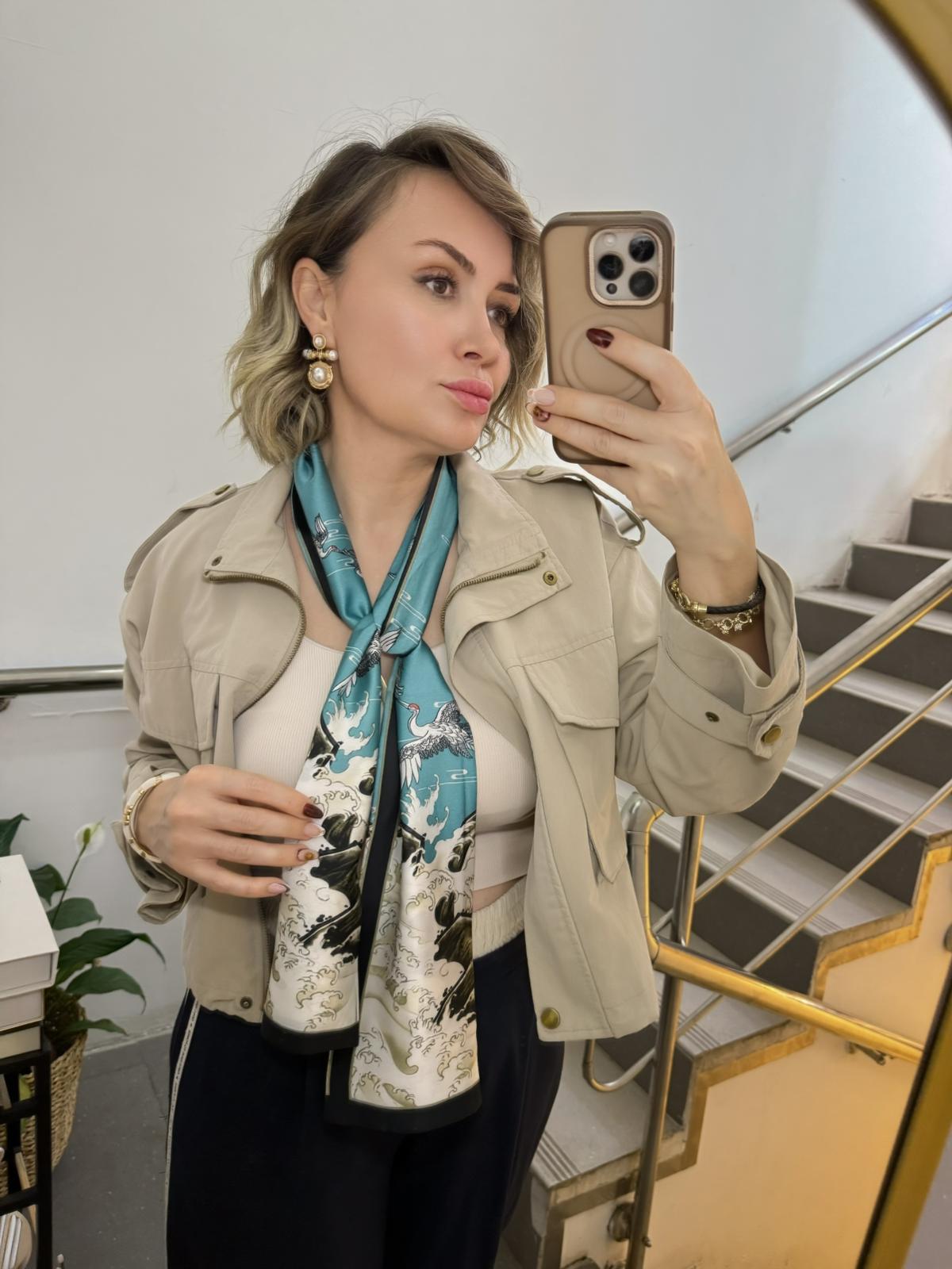 Renkli Desenli Fular 1153