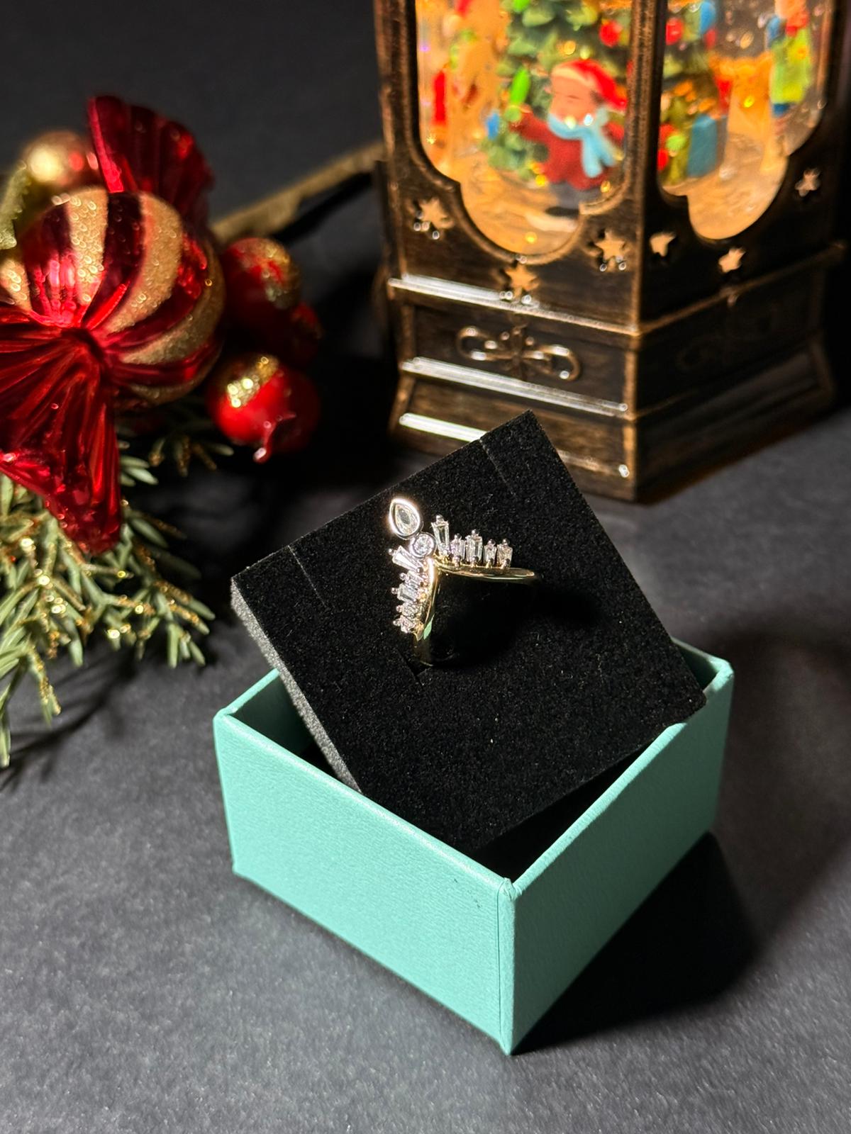 Zirkon Taşlı İki Renk Ayarlanabilir Yüzük 1280