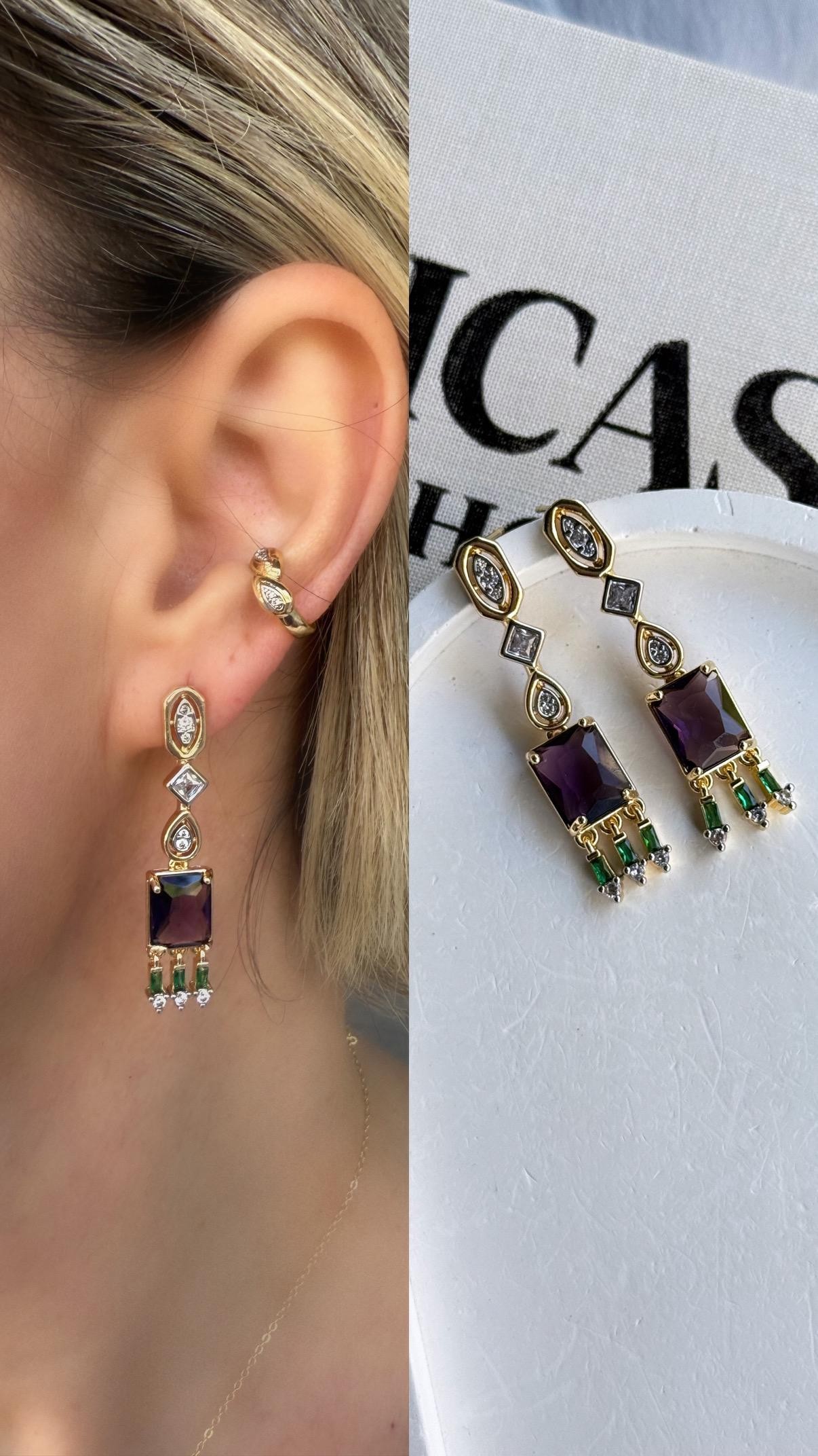 MLS Purple Green Vip Küpe 513