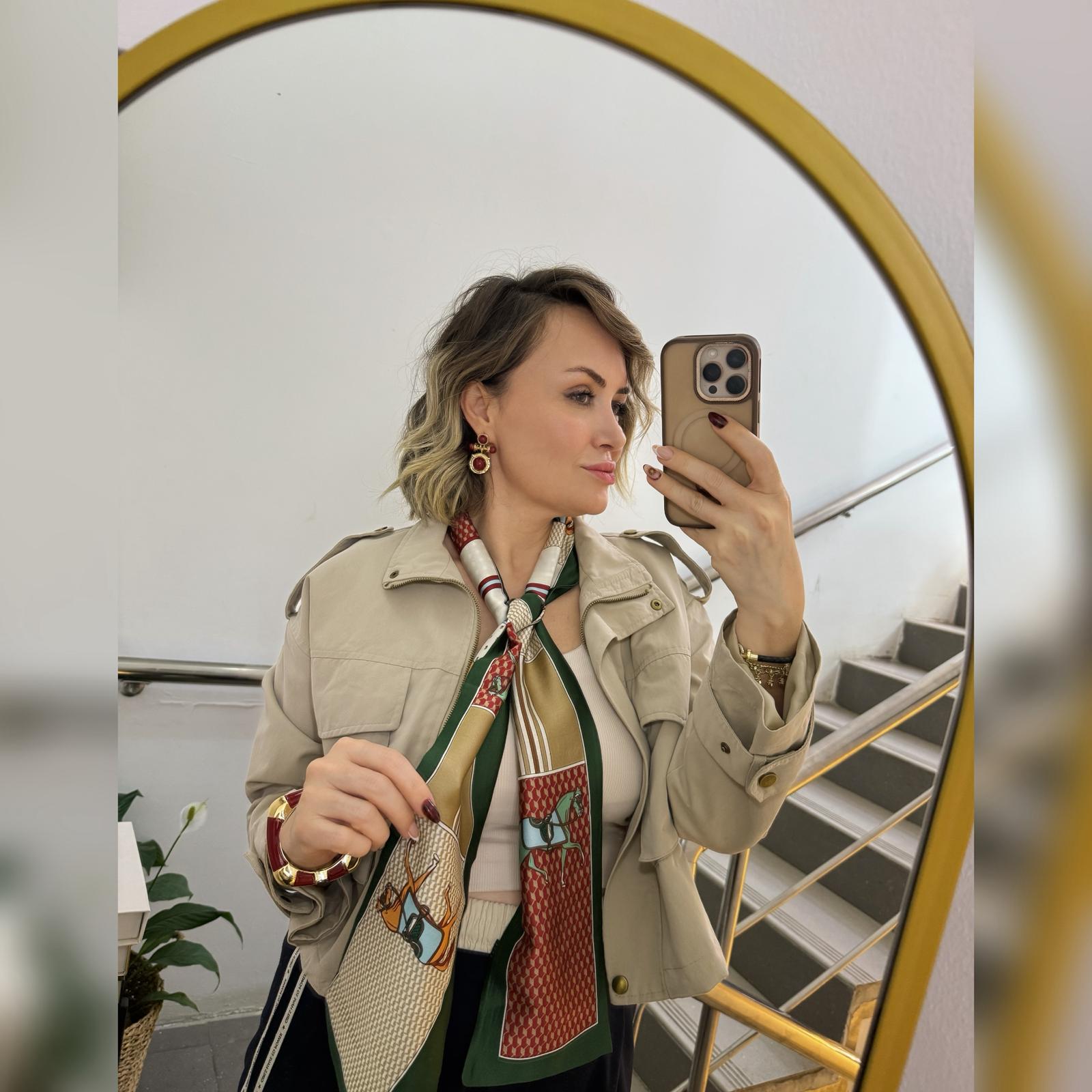 Renkli Desenli Fular 1155