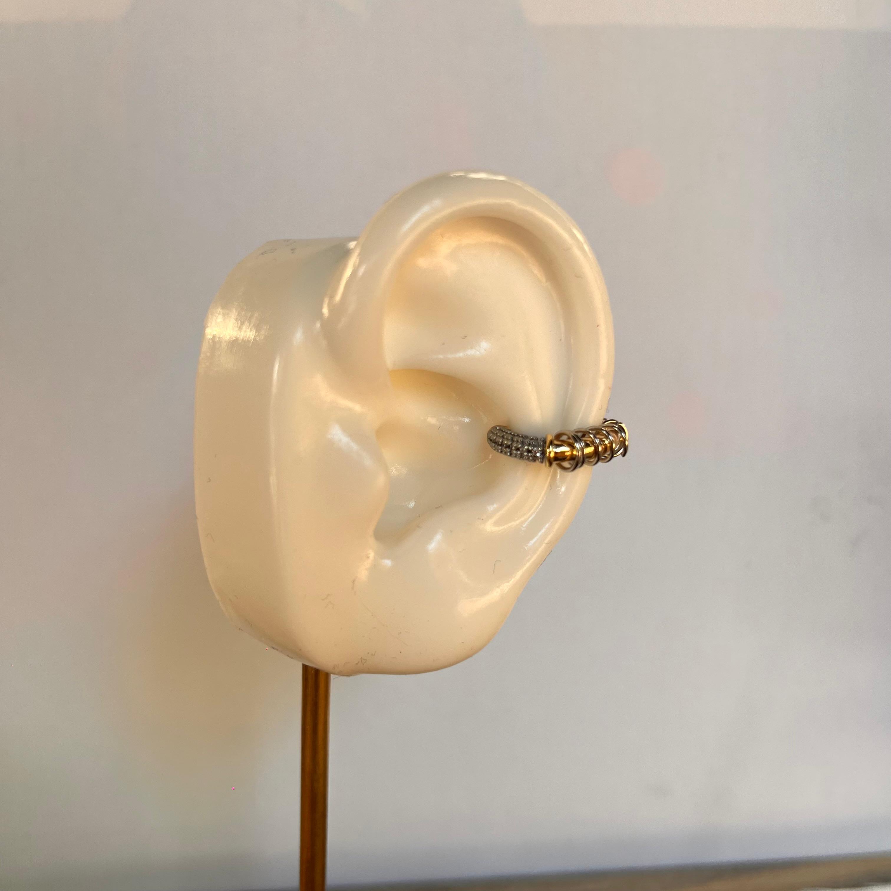 Çift Renk Kıkırdak Küpe 1185