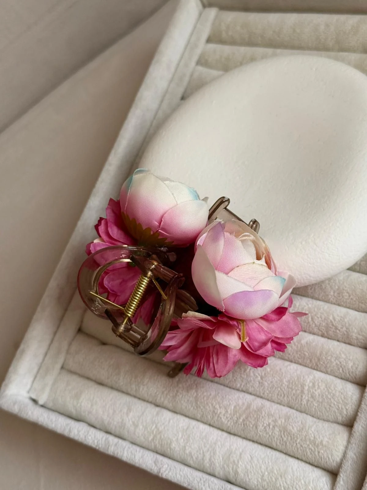 Mandal Pembe Çiçek Toka 883