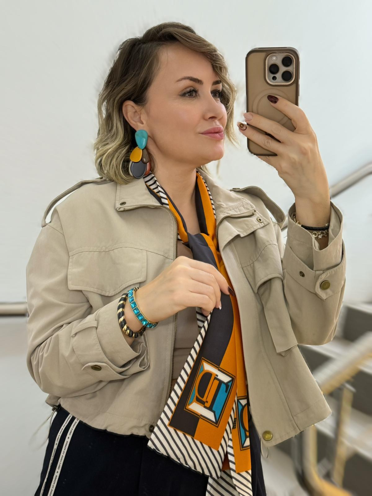 Renkli Desenli Fular 1154