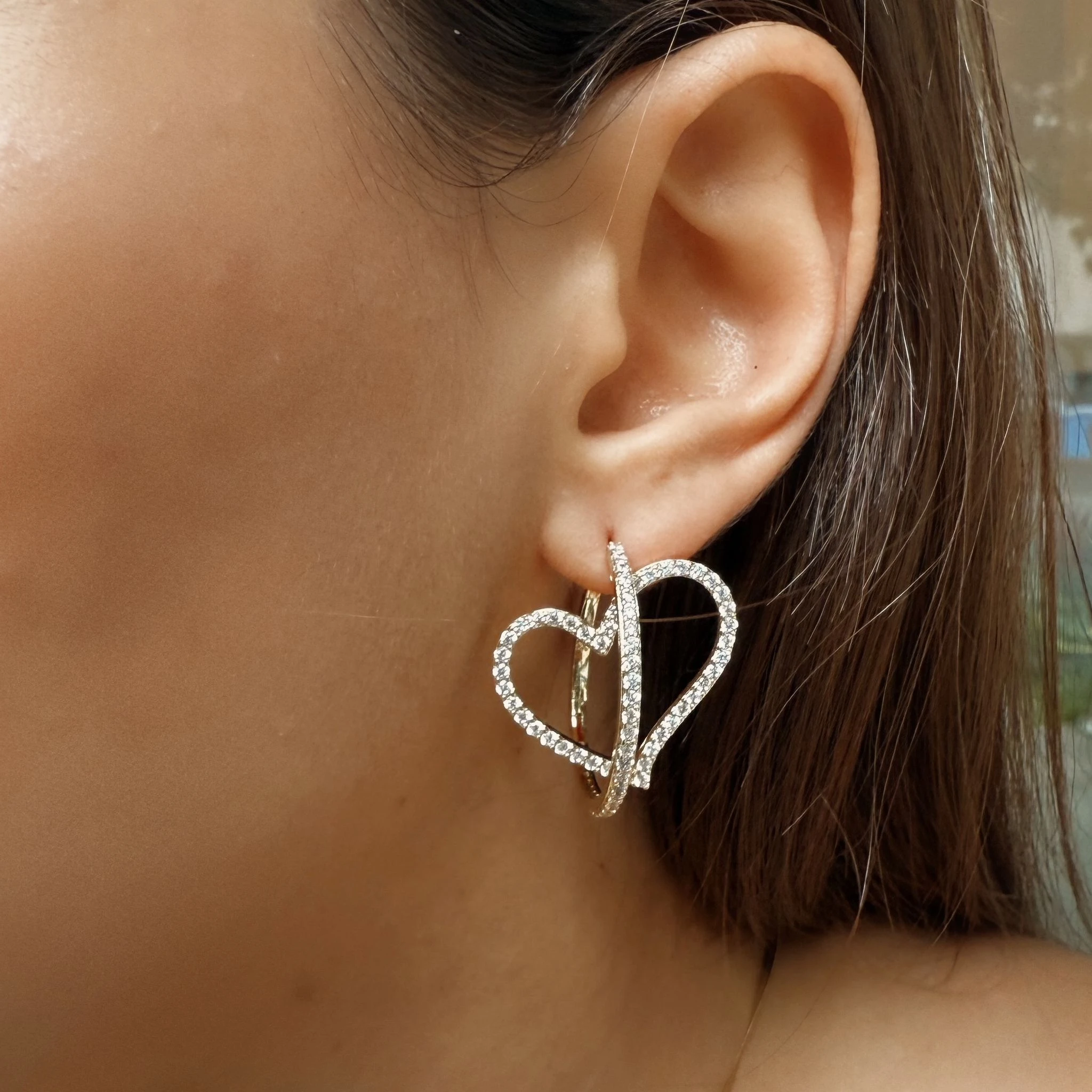 Xuping Halka Kalp Küpe 921