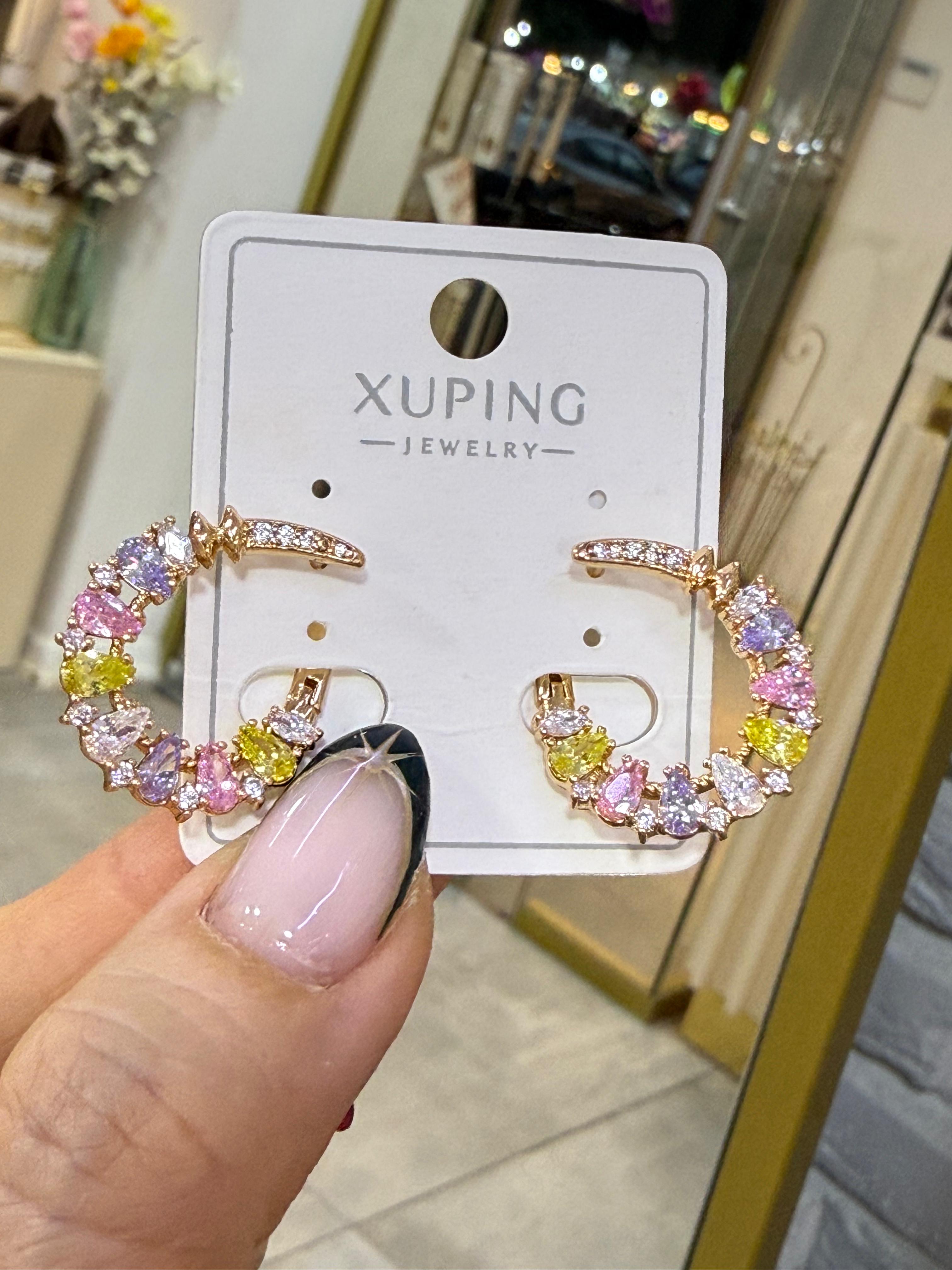 Xuping Zirkon Taşlı Renkli Küpe 983