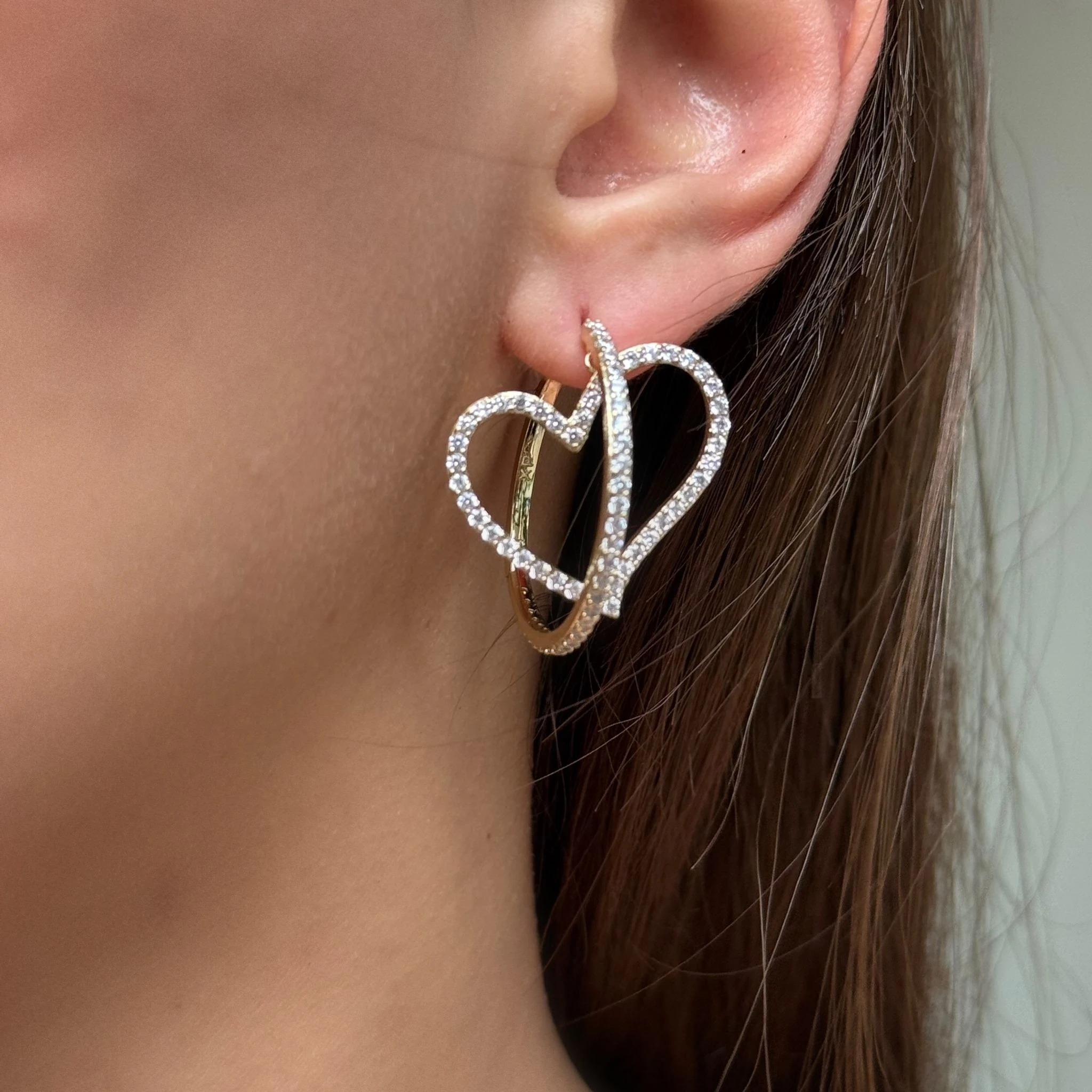 Xuping Halka Kalp Küpe 921