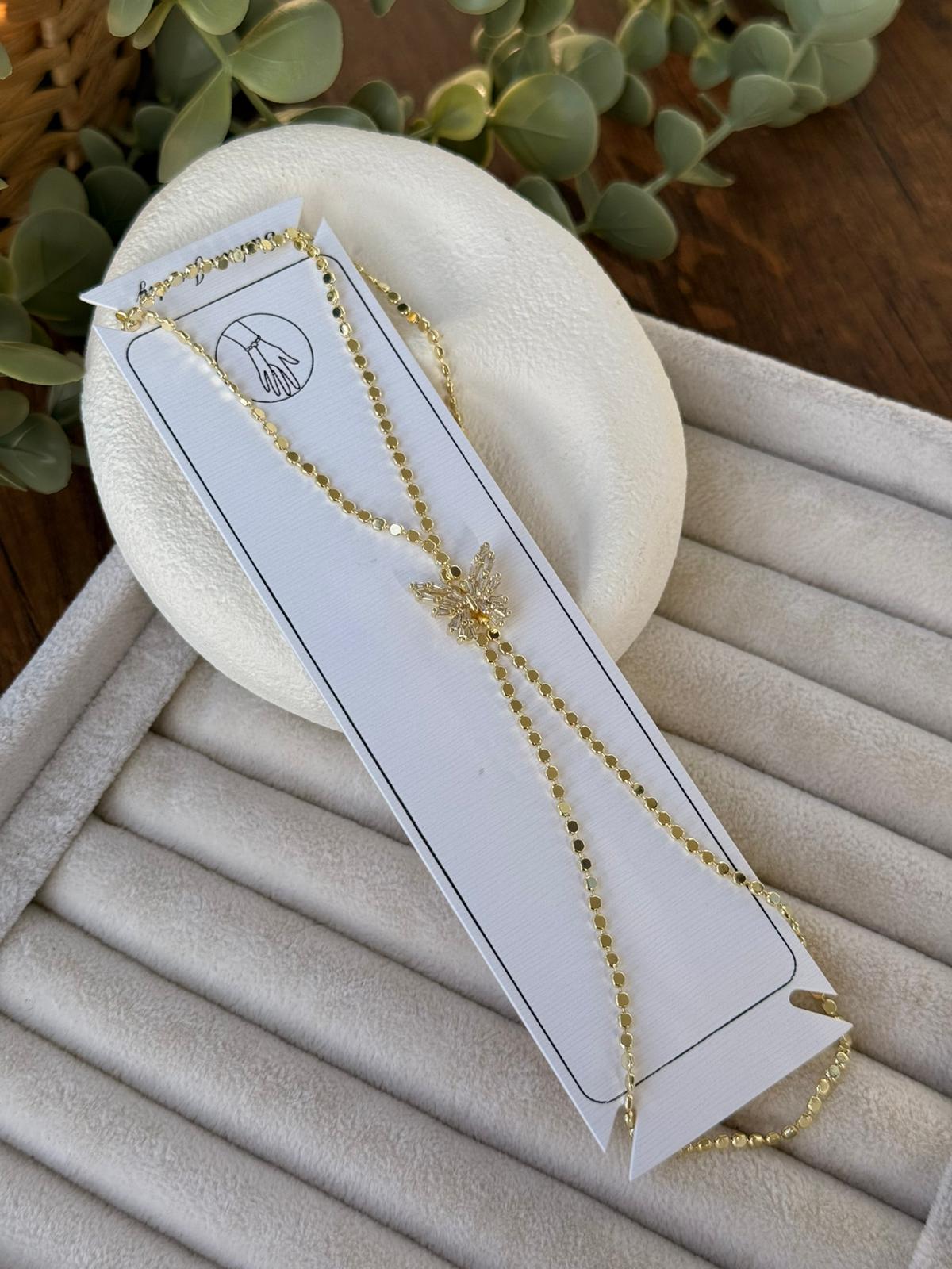 Özel Seri Taş Kelebek Detaylı Ezme Zincir Şahmeran 1335