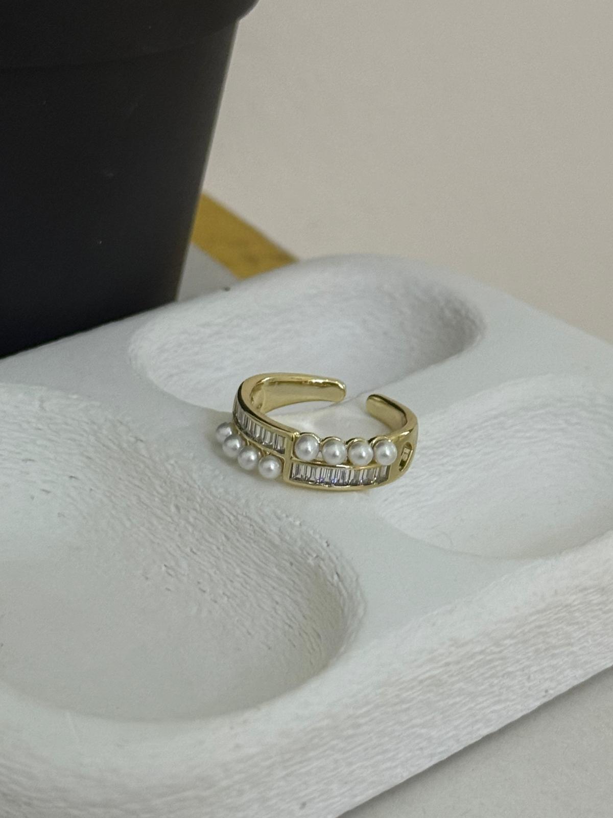 Xuping İncili Ayarlanabilir Yüzük 1116