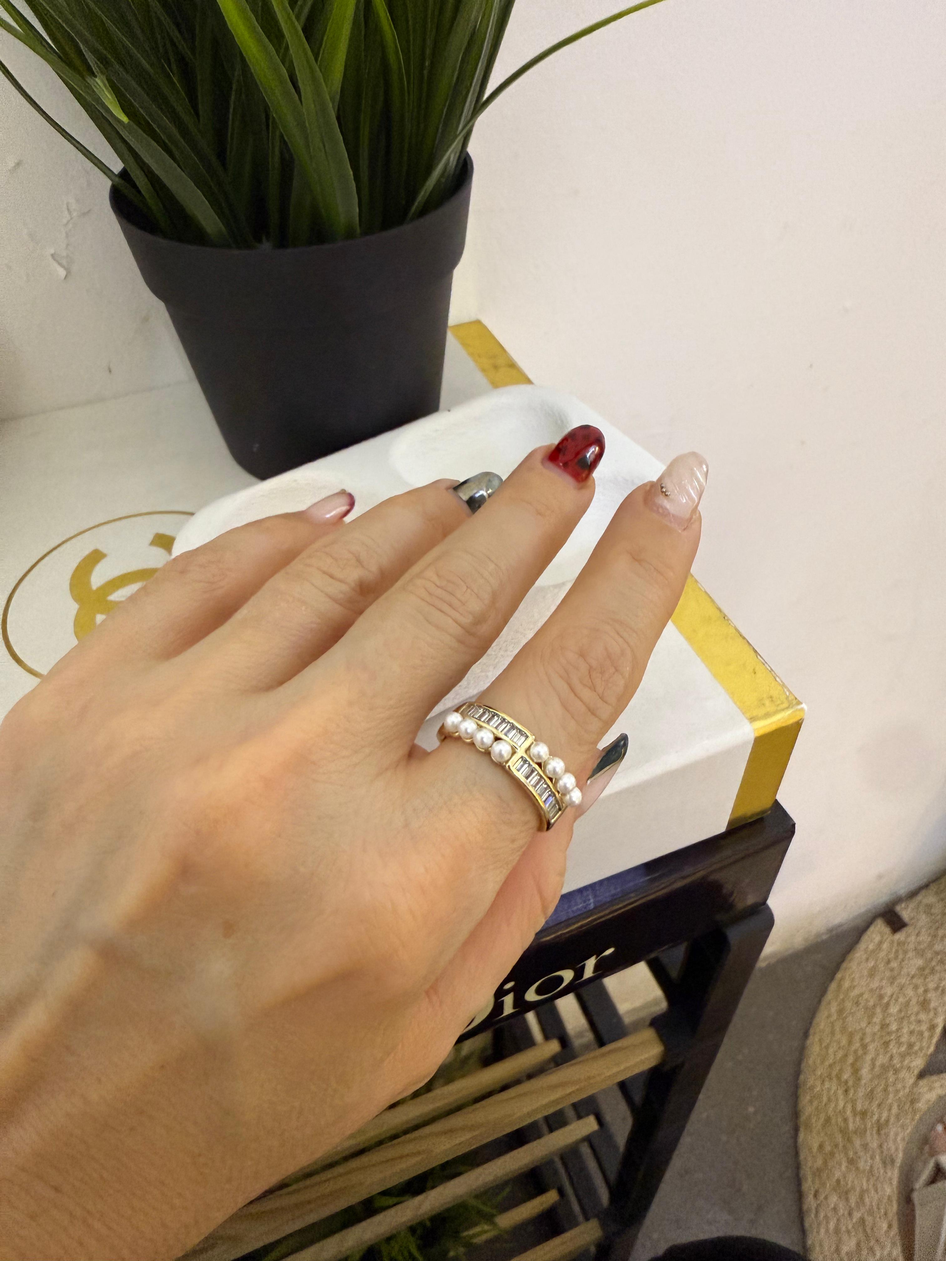 Xuping İncili Ayarlanabilir Yüzük 1116