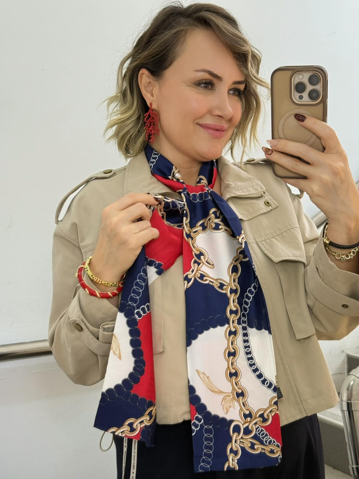 Renkli Desenli Fular 1152