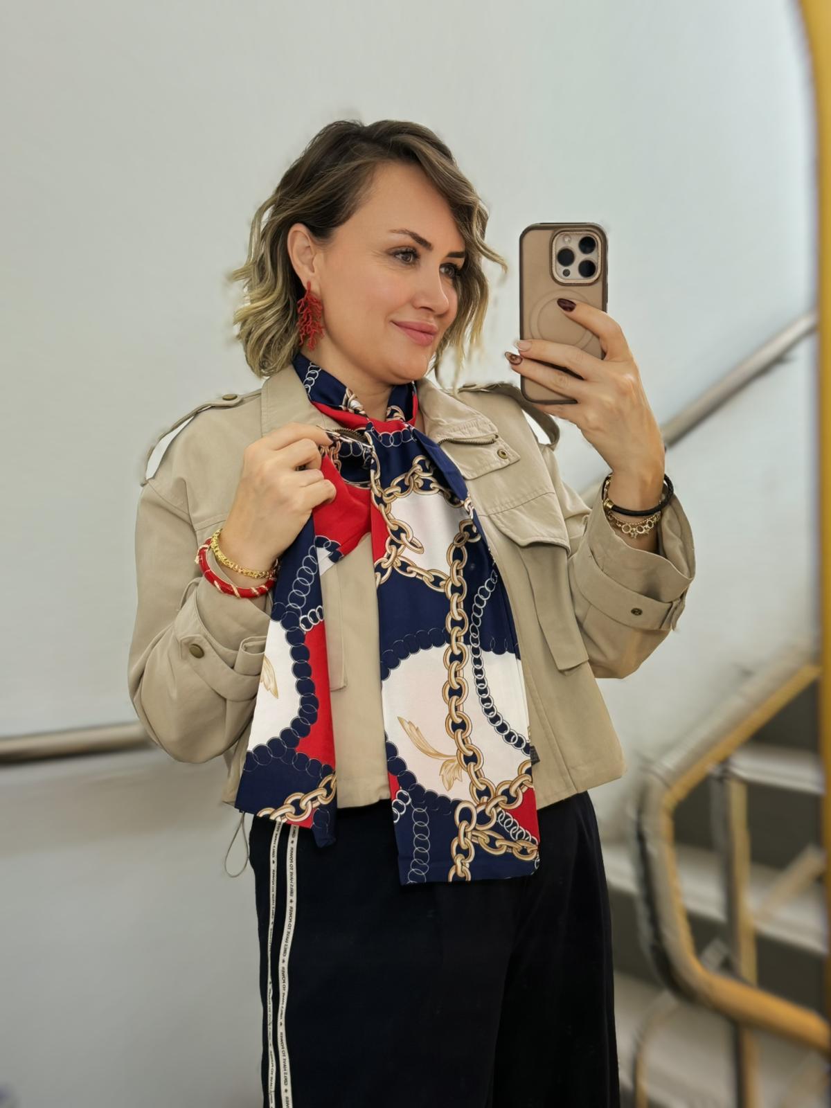 Renkli Desenli Fular 1152