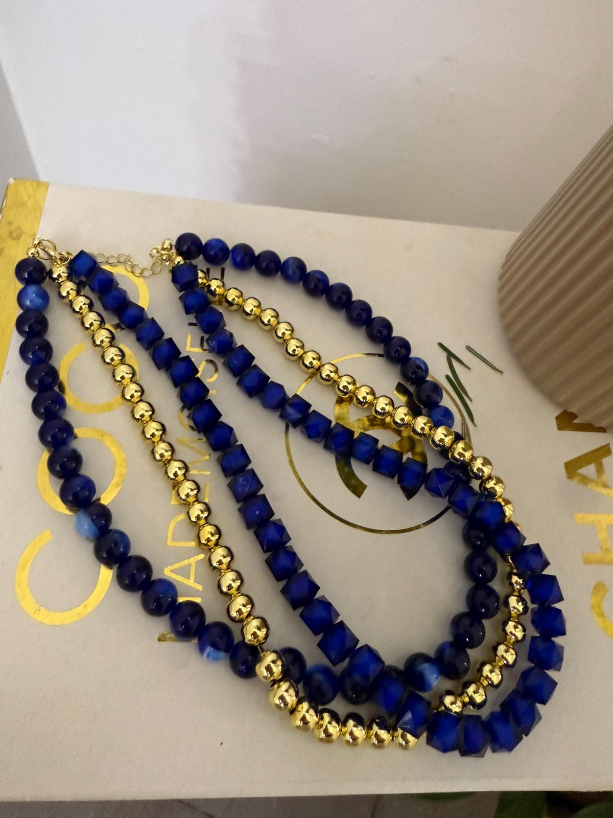 Boncuk Topçuk 3'Lü Kolye 1243