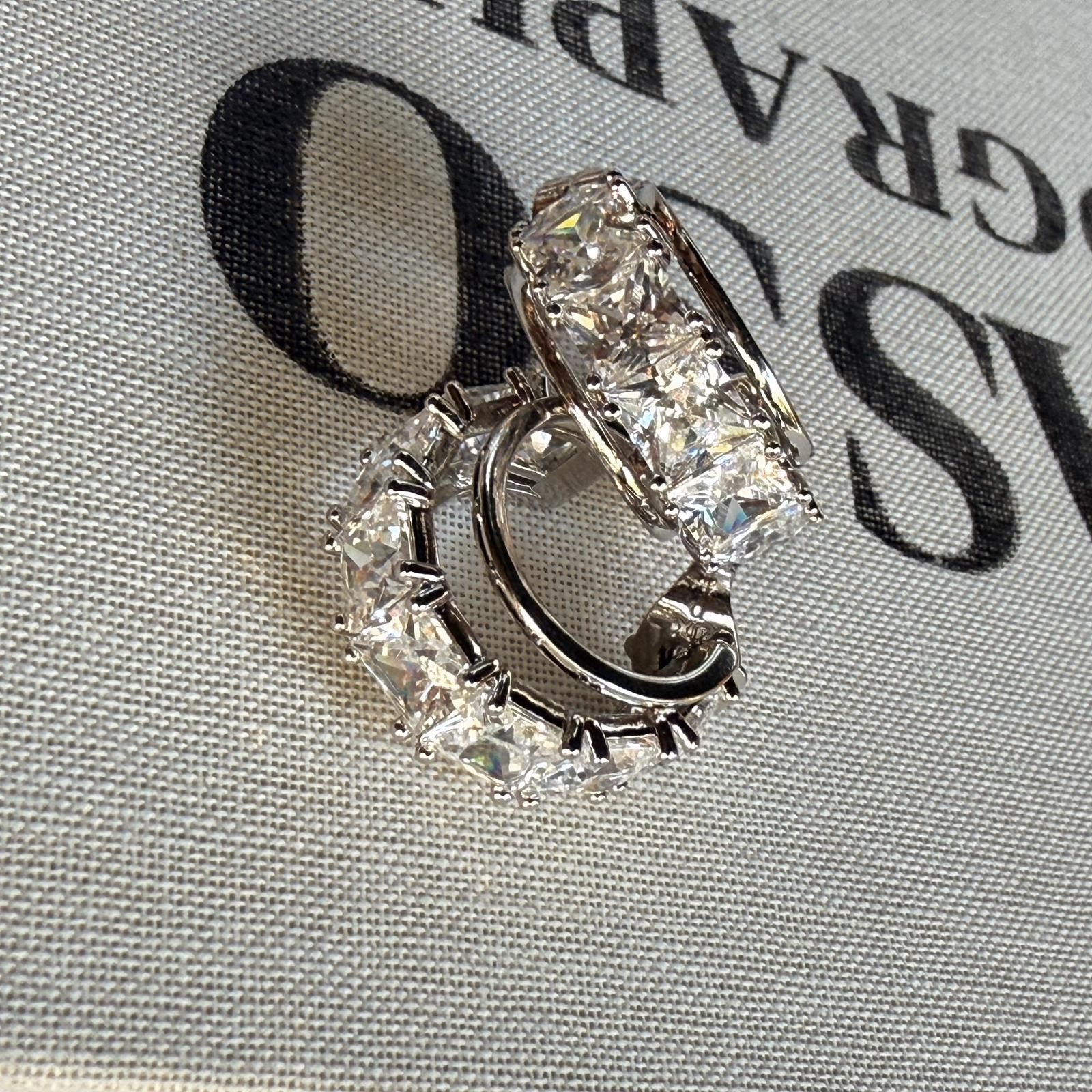 Xuping Zirkon Taşlı Silver Halka Küpe 971