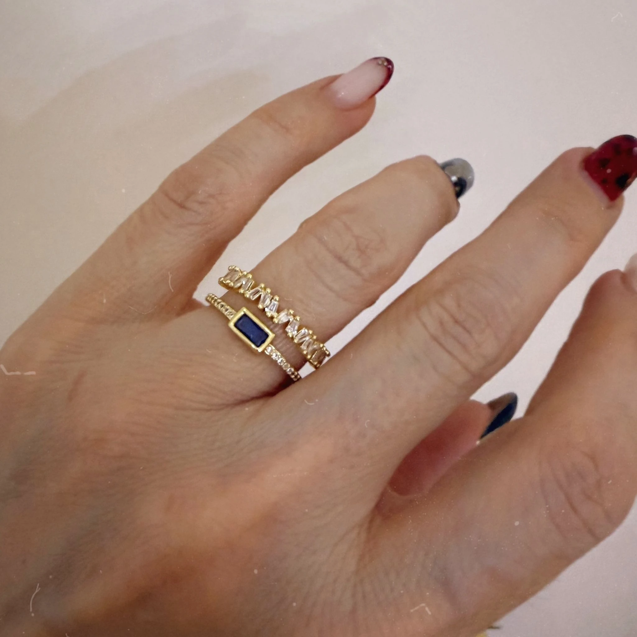 İkili Görünümlü Zirkon Taşlı Yüzük 1065