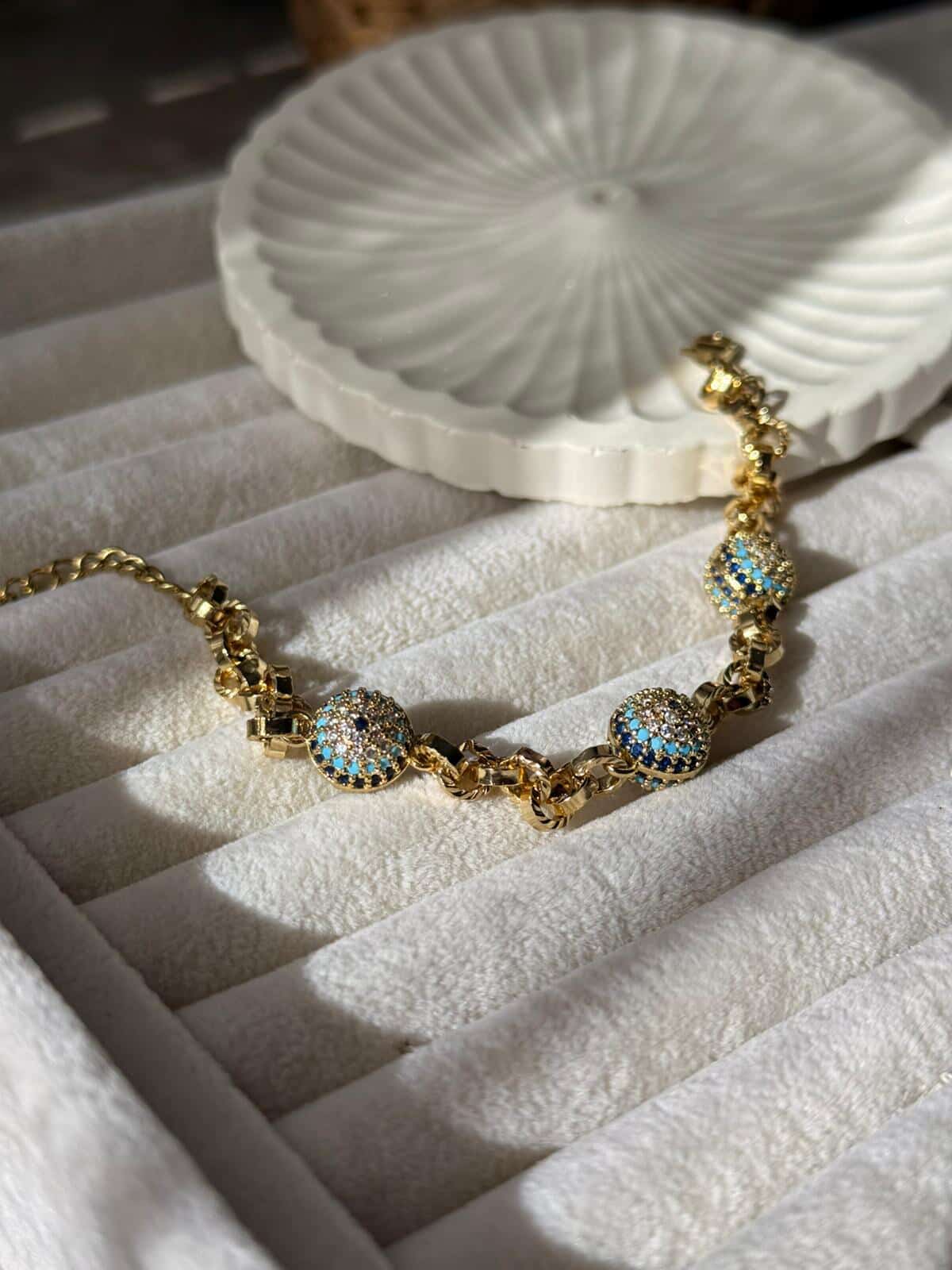 Xuping 14 K  Nazar Boncuklu Bileklik 1260