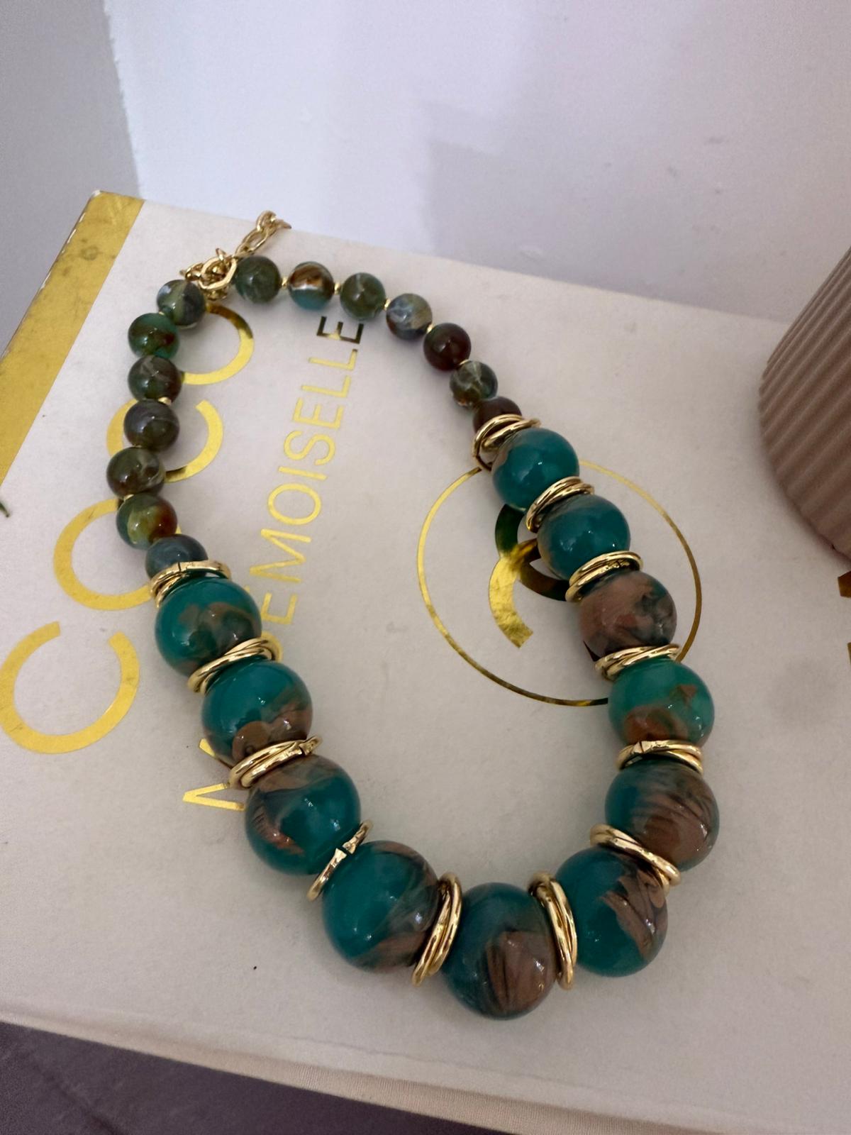 Turkuaz Boncuk Kolye 1253