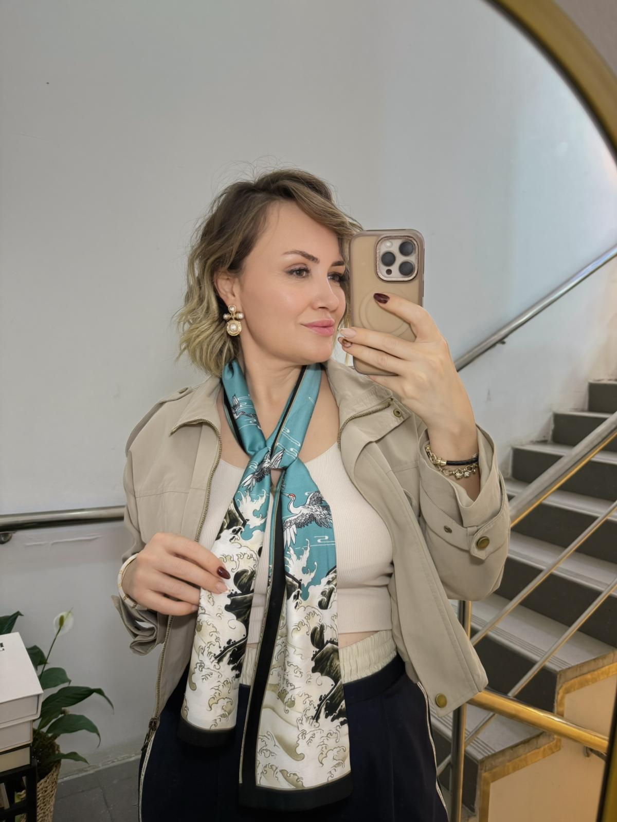 Renkli Desenli Fular 1153