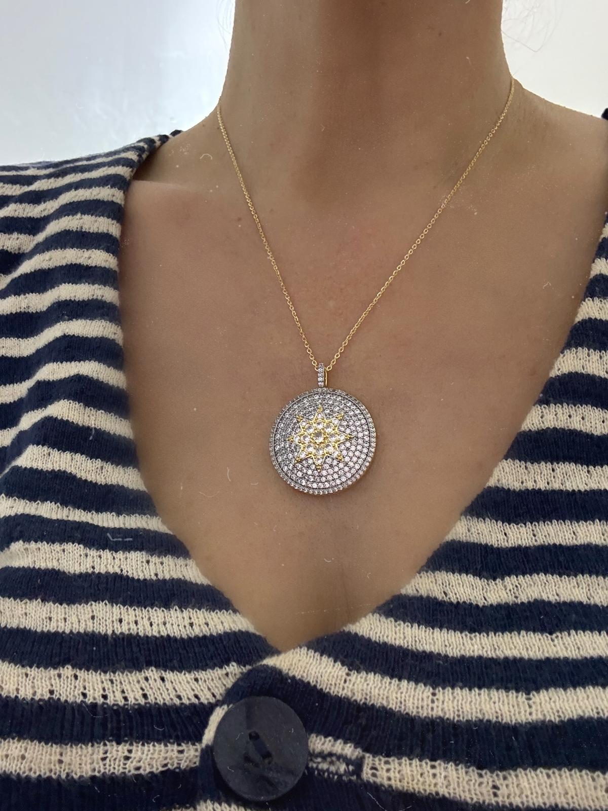 Özel Seri Zirkon Taşlı Star Kolye 1103