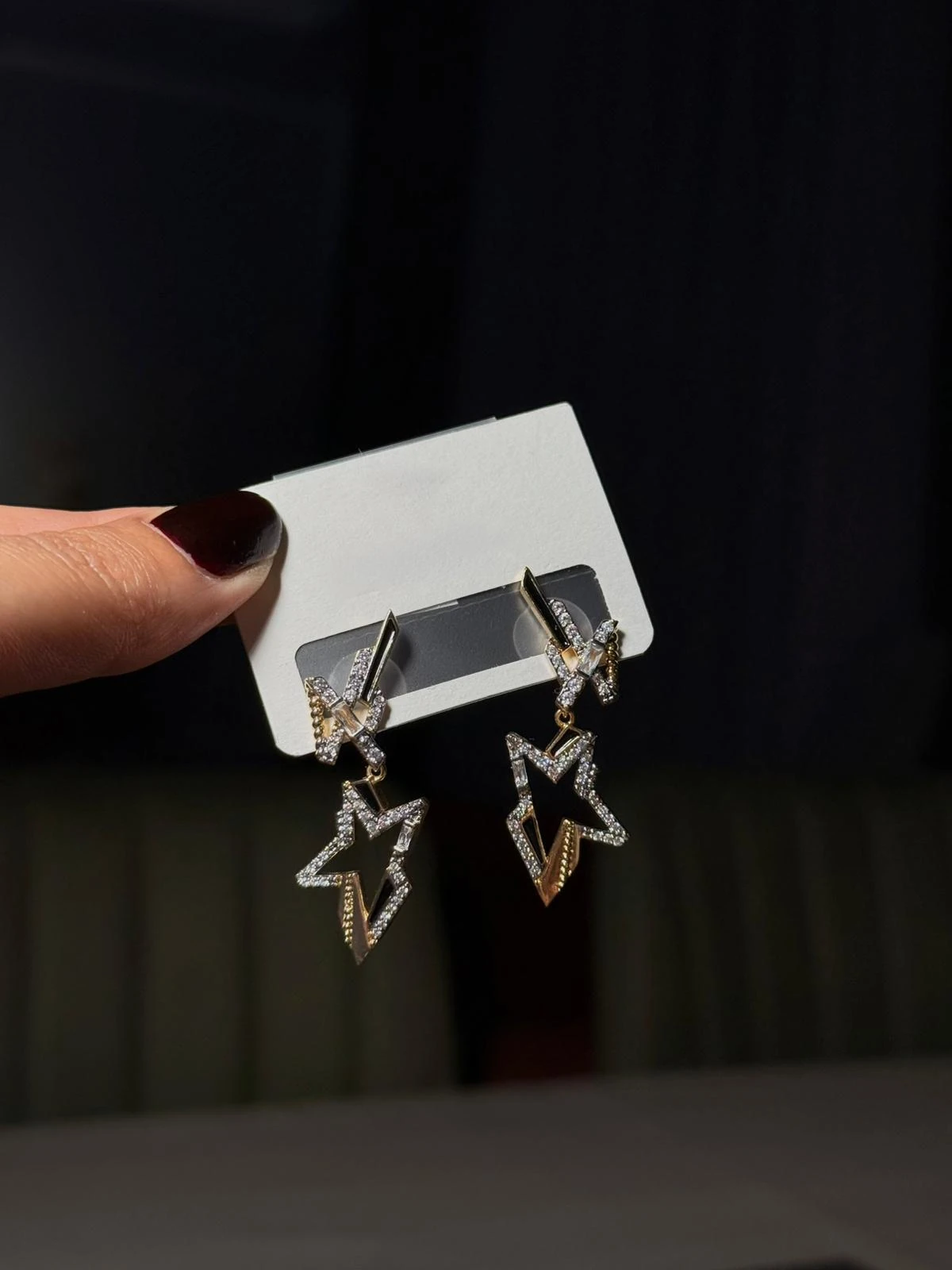 Zirkon Taşlı Yıldız Star Küpe 1320