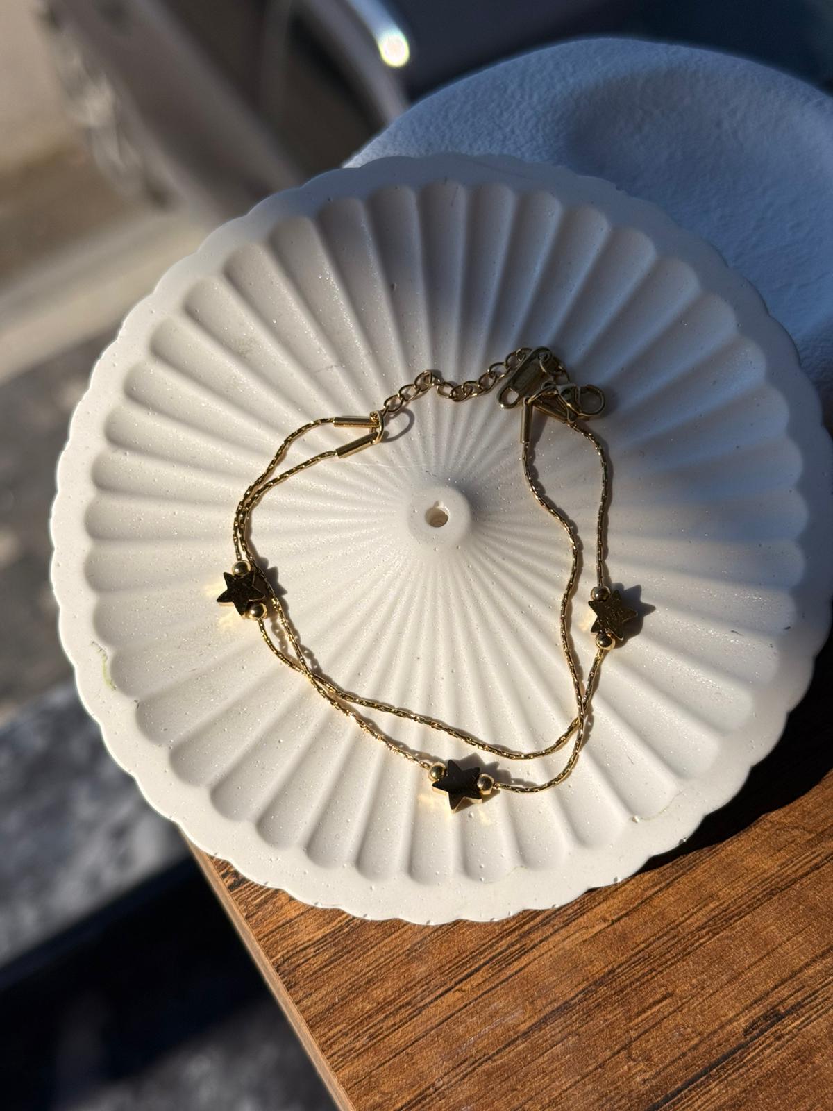 İkili Kutup Zincirli Çelik Bileklik 1236