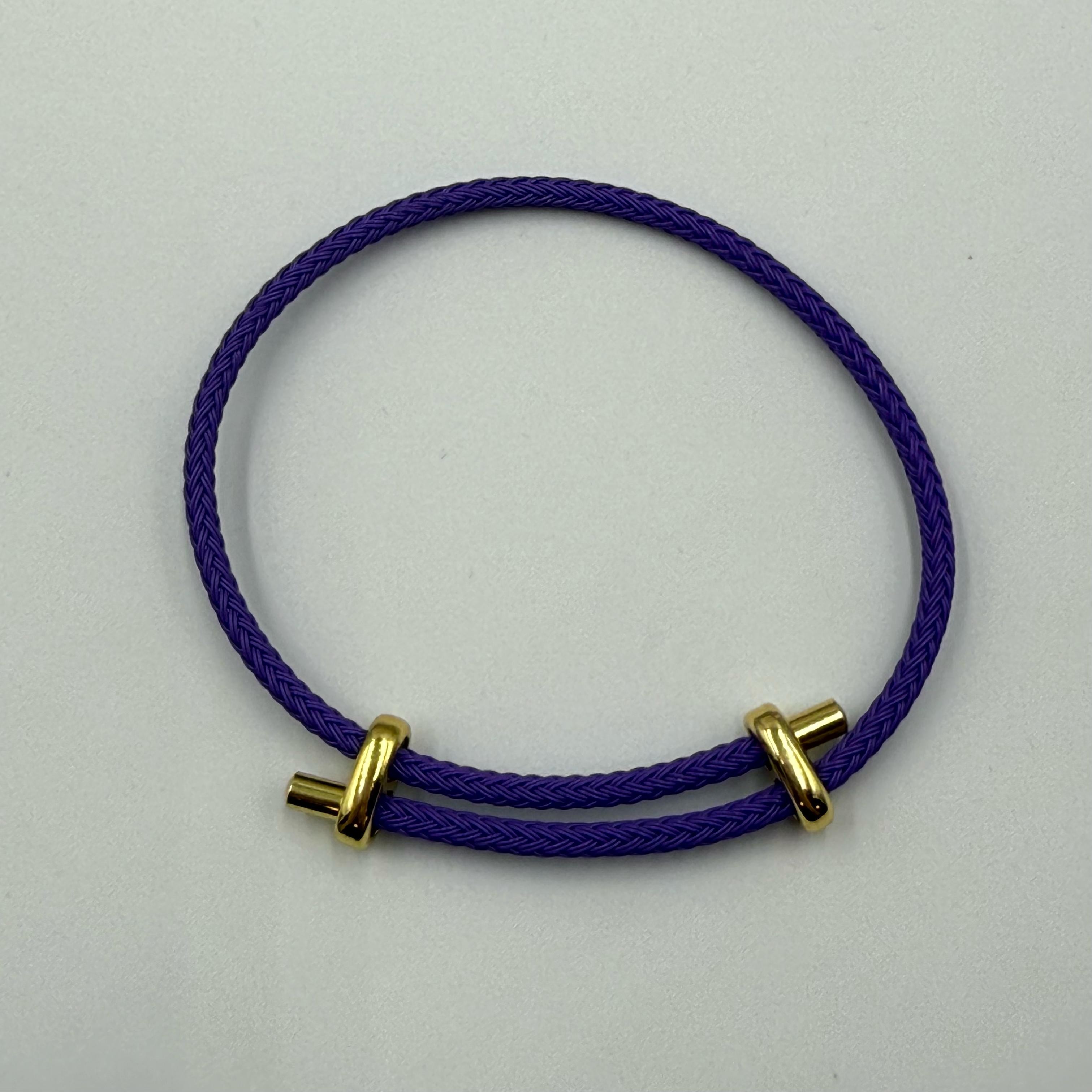 Mavi Deri & Gold Metal Bileklik 503