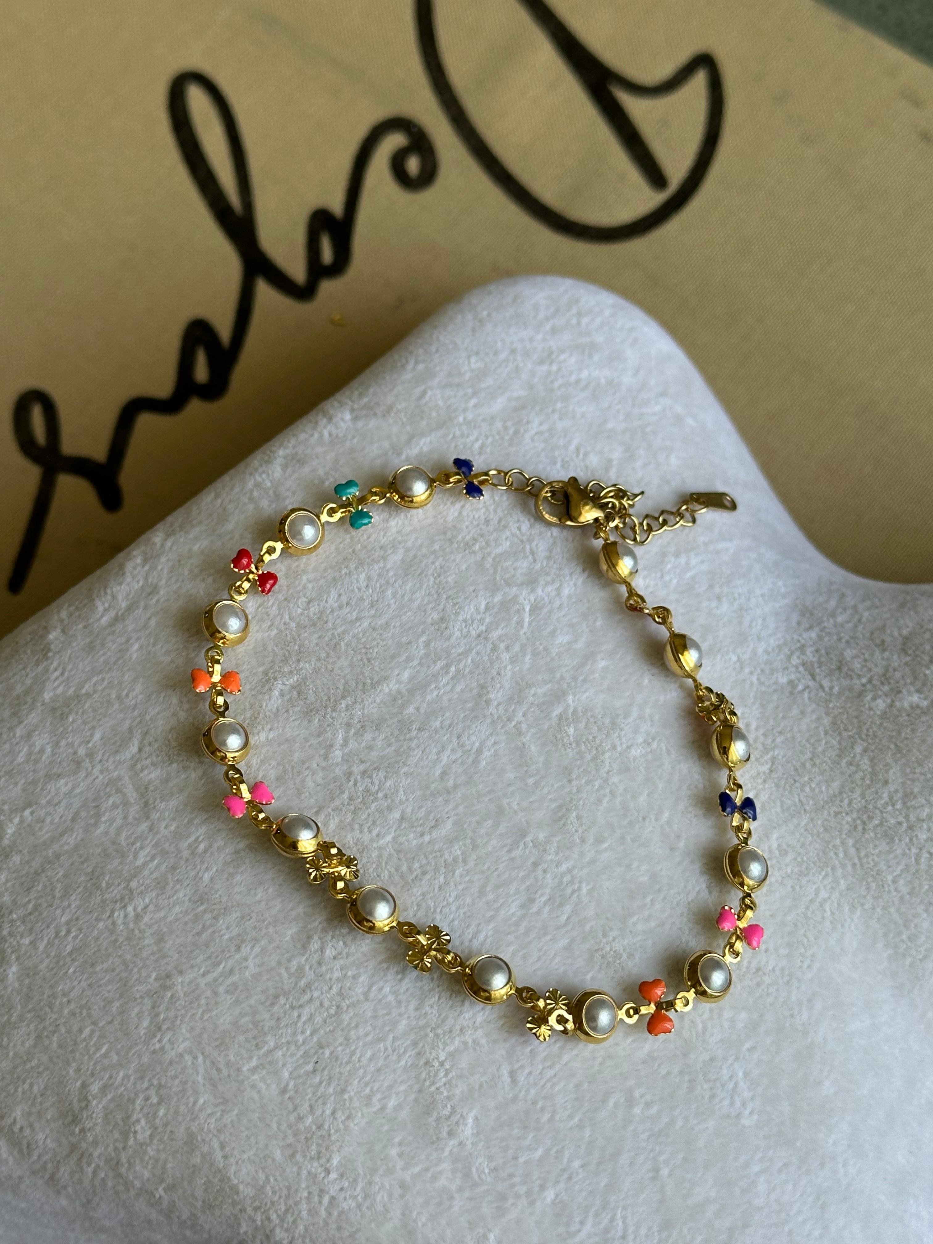 Renkli Fiyonk Gold Çelik Hal Hal  653