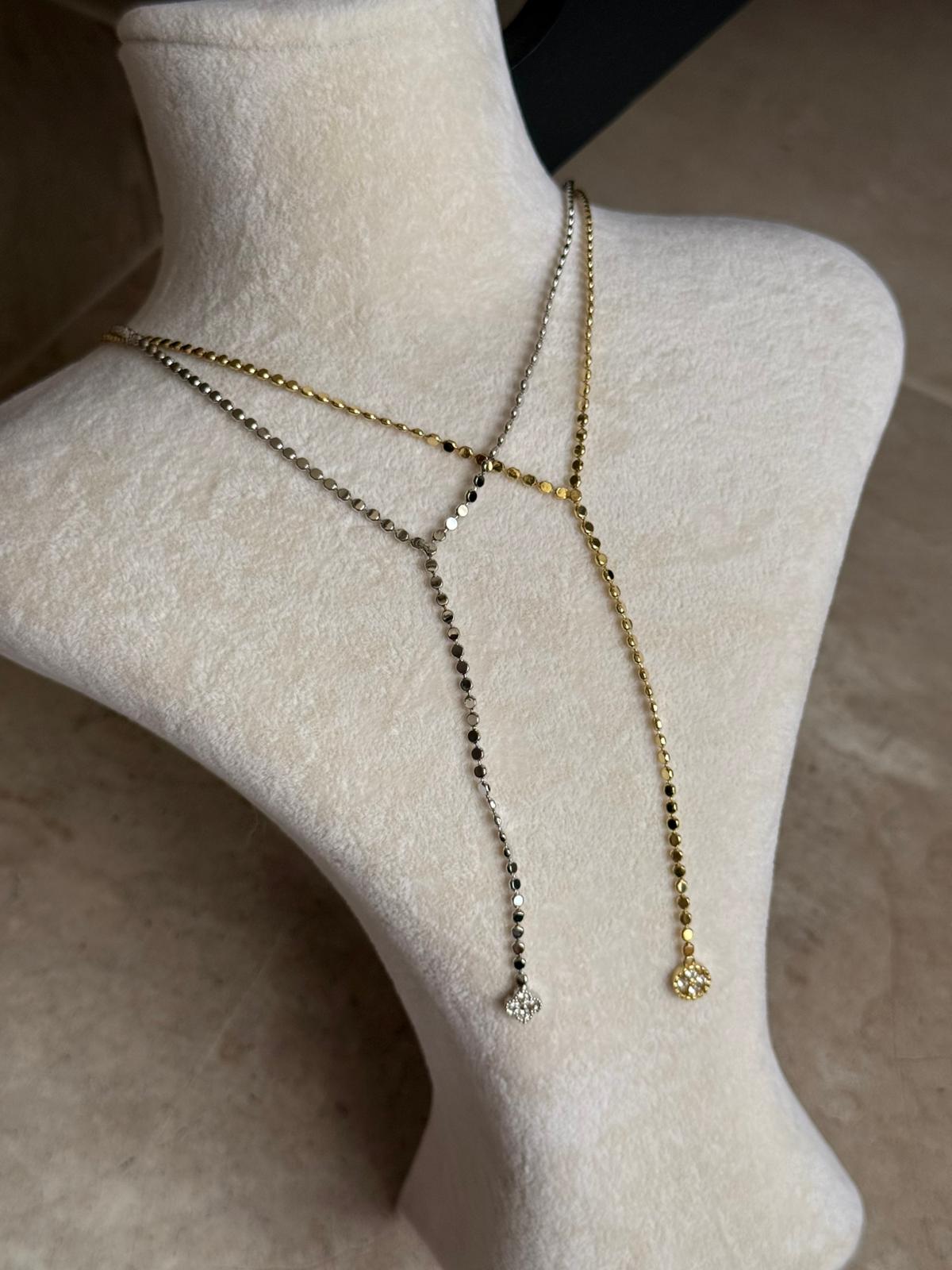 Ezme Zincir Silver Y Kolye 1084