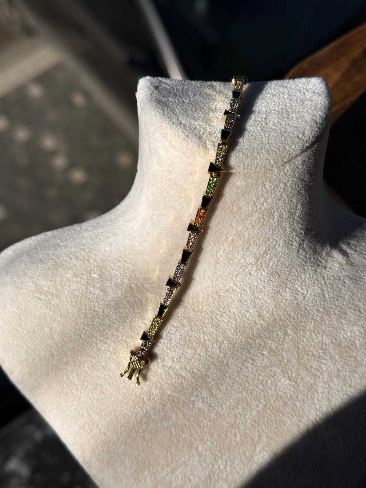 Özel Seri Renkli Taşlı Bileklik 1231