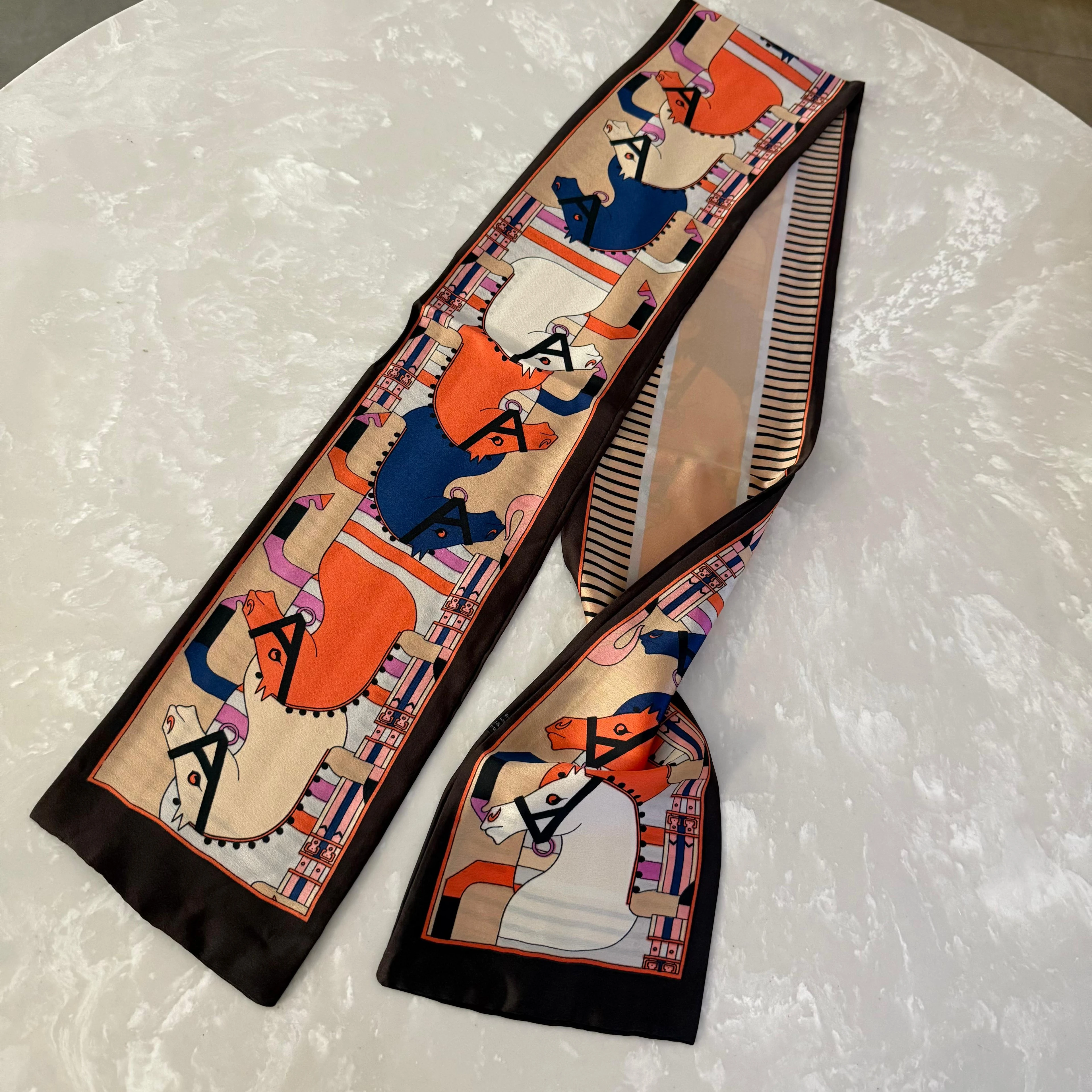 Renkli Desenli Fular 1050