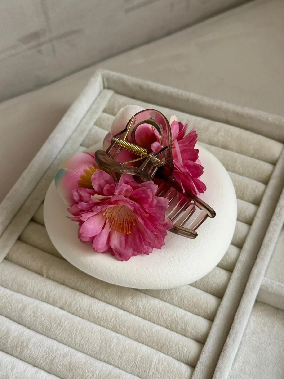 Mandal Pembe Çiçek Toka 883