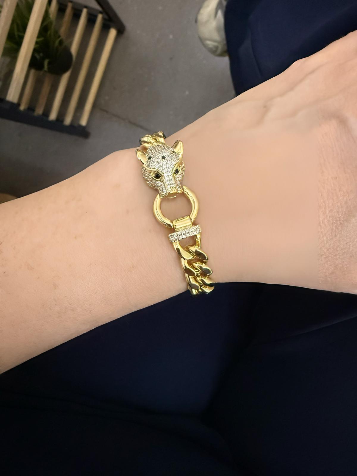 Xuping 14 K Zirkon Taşlı  Puma Model Bileklik 1239