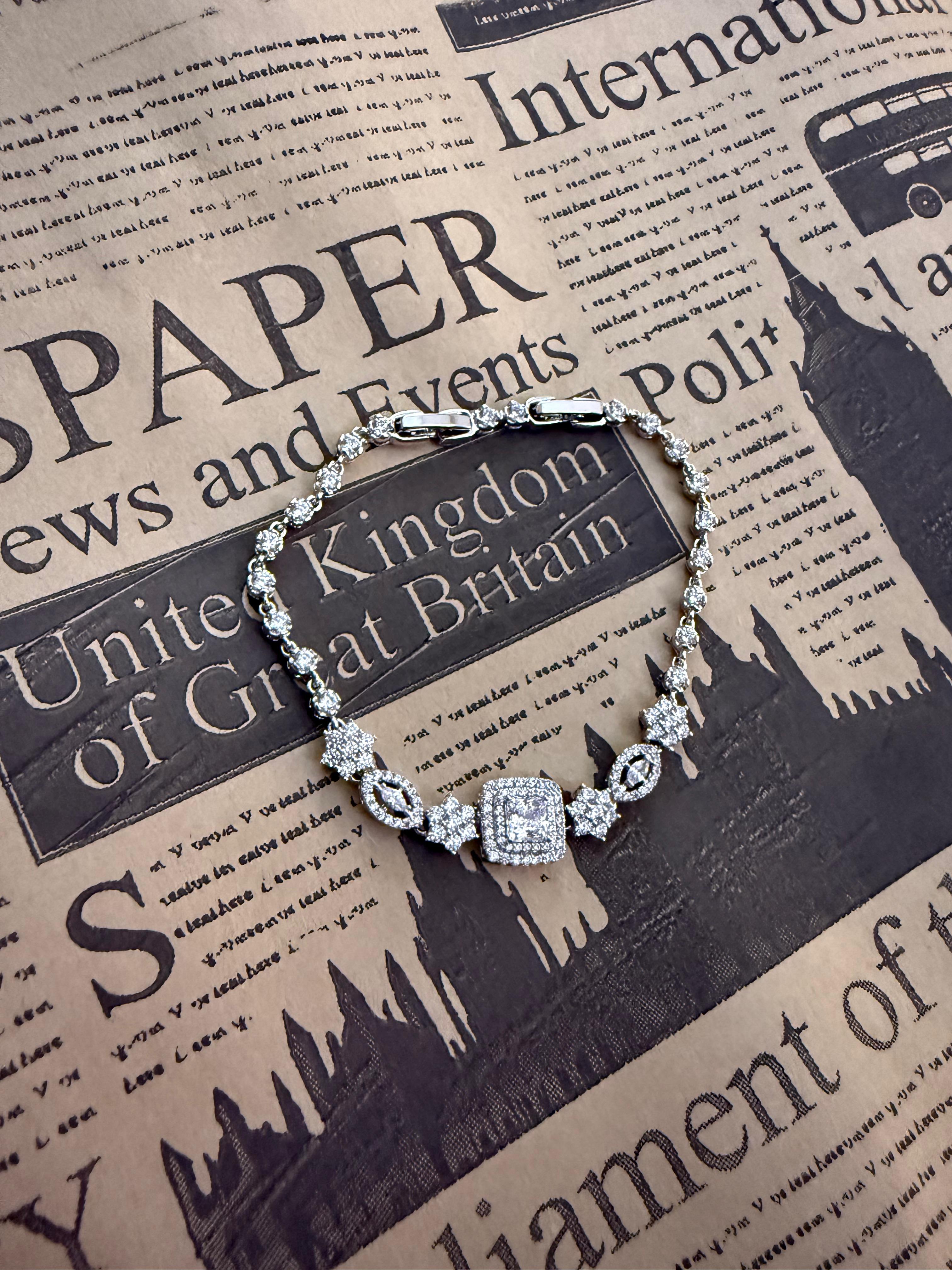 Xuping Zirkon Taşlı Silver Bileklik 1240