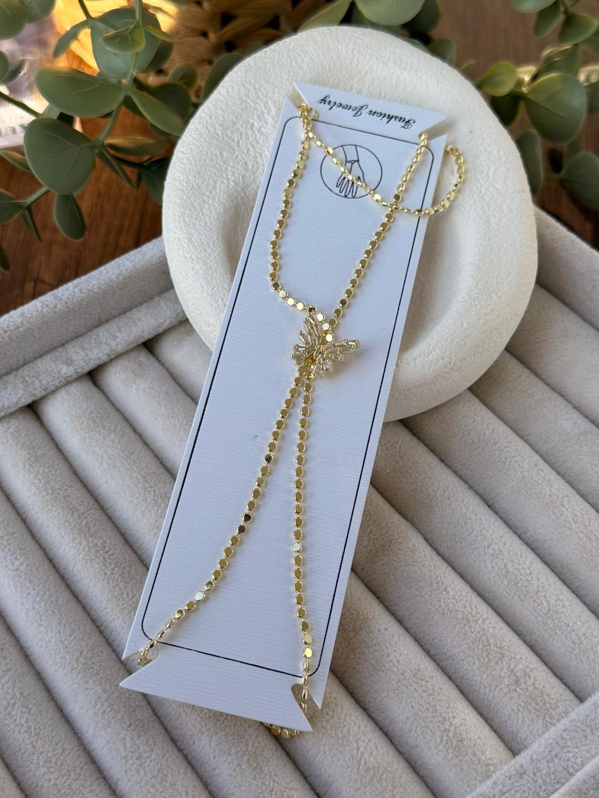 Özel Seri Taş Kelebek Detaylı Ezme Zincir Şahmeran 1335