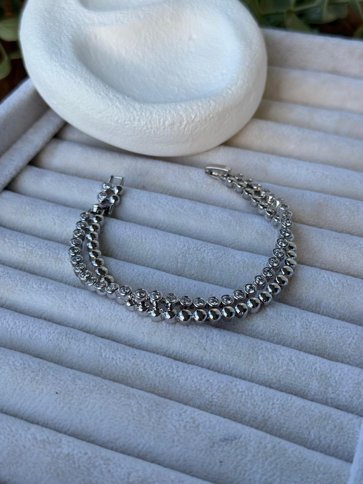 Xuping Silver Su Yolu İkili Bileklik 1306